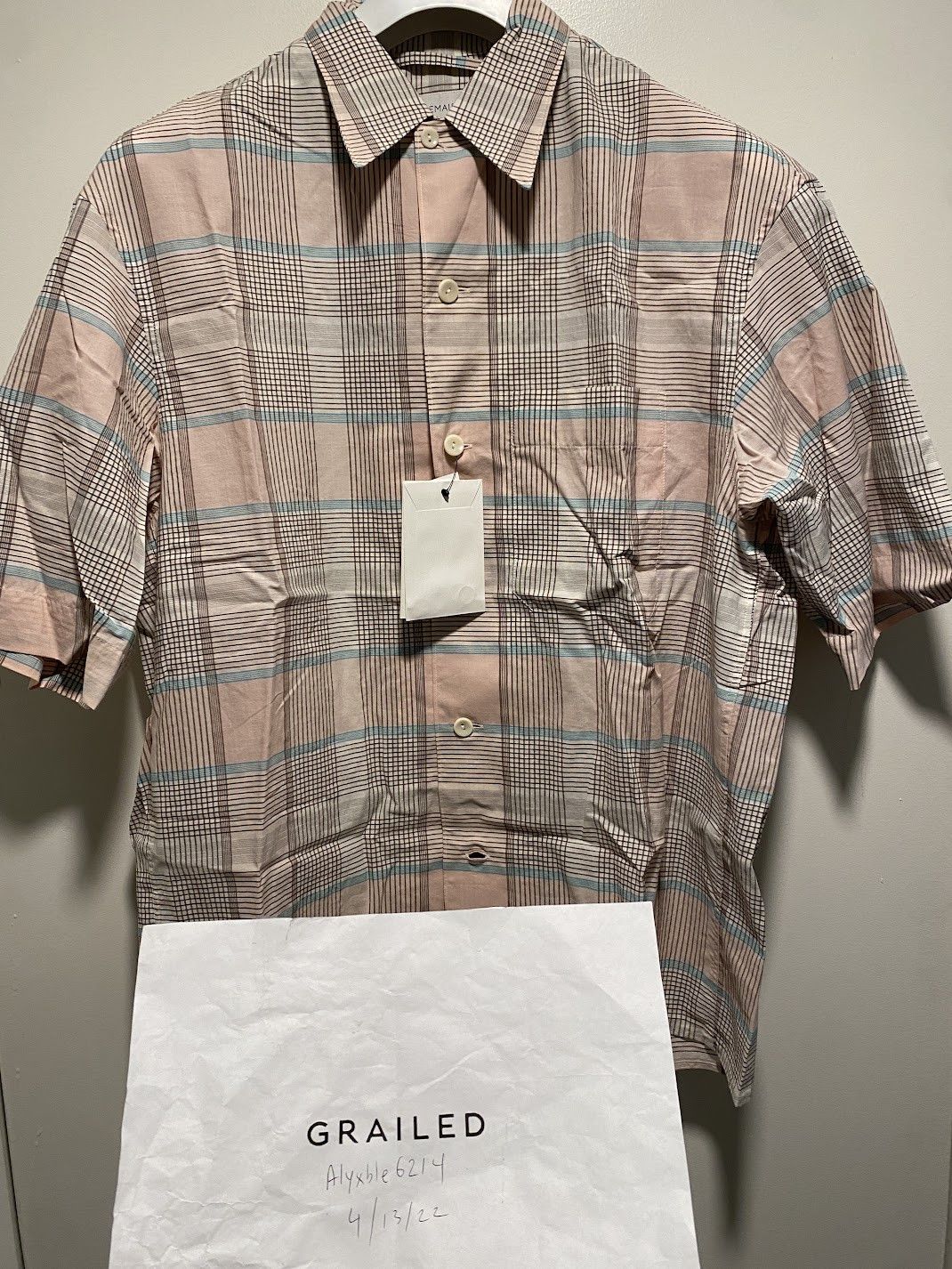 Lemaire camp collar shirt checked button plaid | Grailed