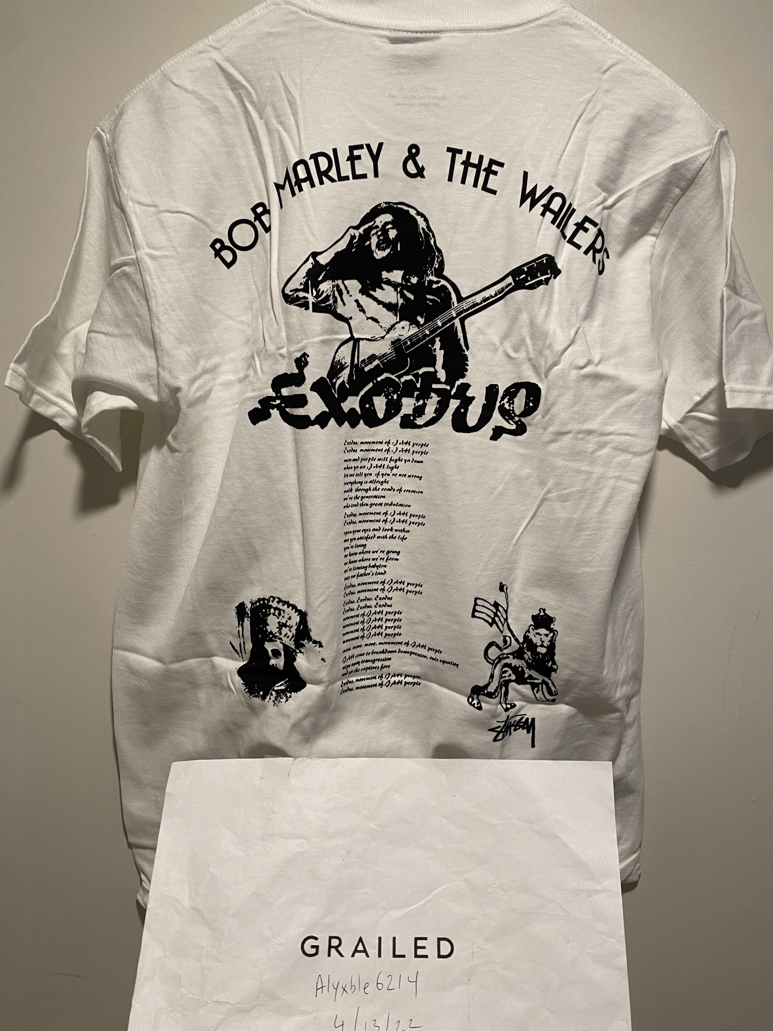 stussy bob marley t shirt