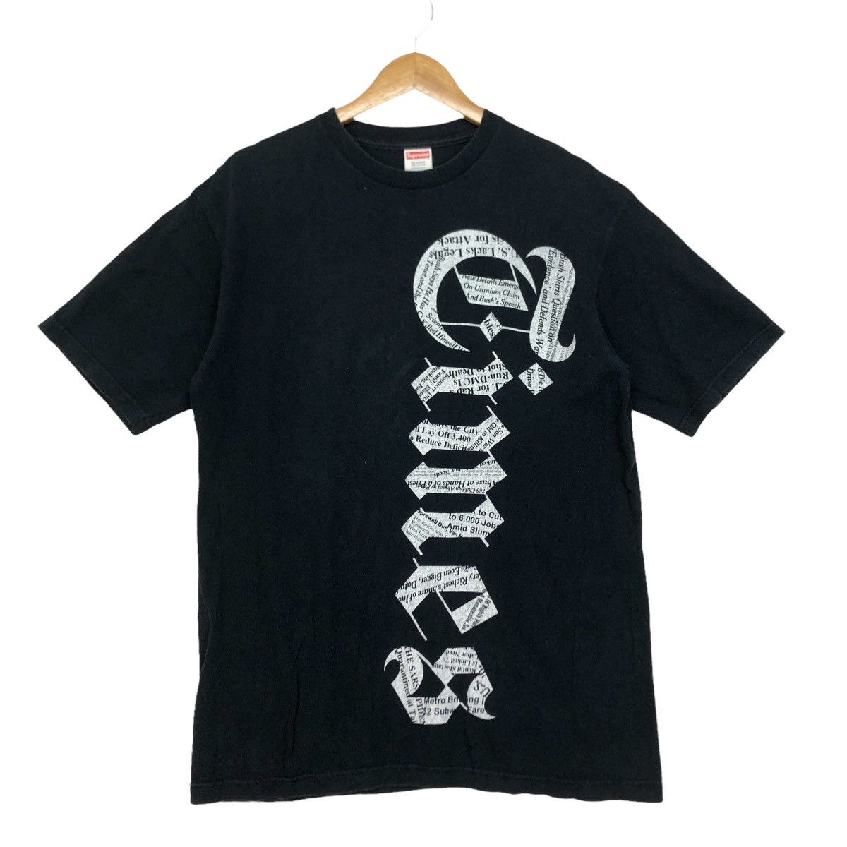 Supreme Vtg SUPREME Times Hard Round Neck T Shirt Streetwear Grailed