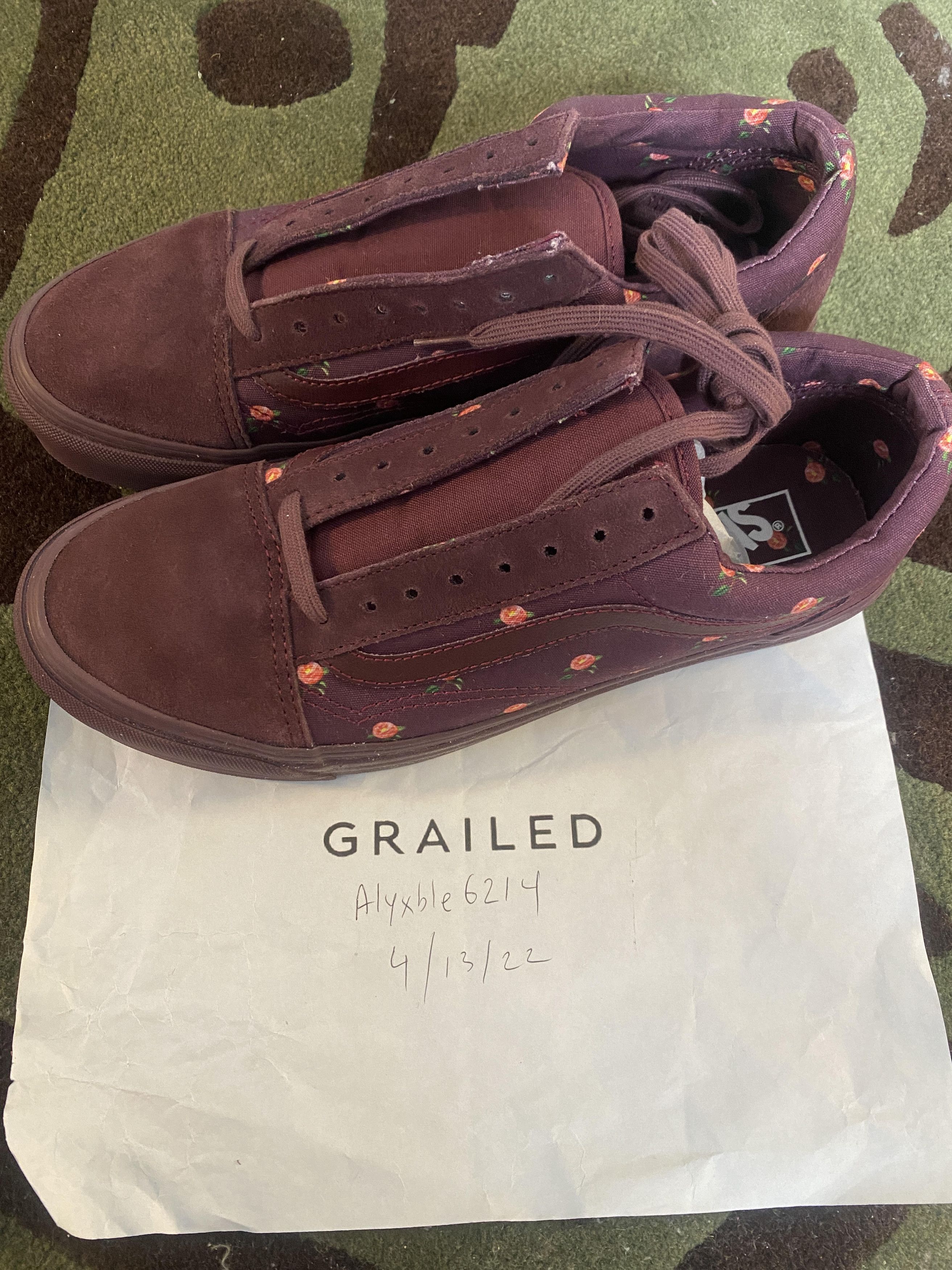 Jun Takahashi VAULT X UNDERCOVER OG OLD SKOOL LX FLORAL FLOWERS BORDEAUX Size US 9 / EU 42 - 4 Thumbnail