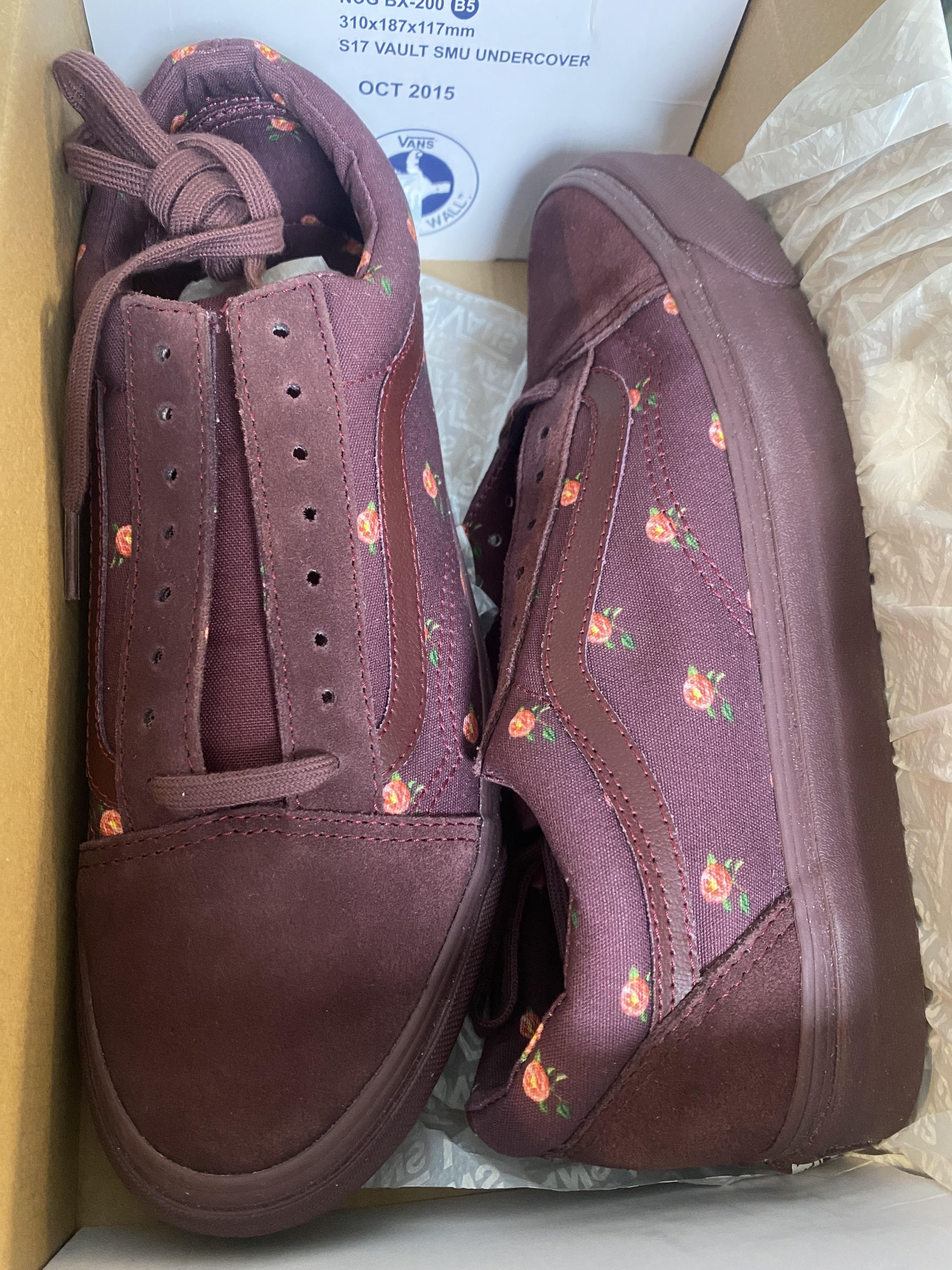 Jun Takahashi VAULT X UNDERCOVER OG OLD SKOOL LX FLORAL FLOWERS BORDEAUX Size US 9 / EU 42 - 1 Thumbnail
