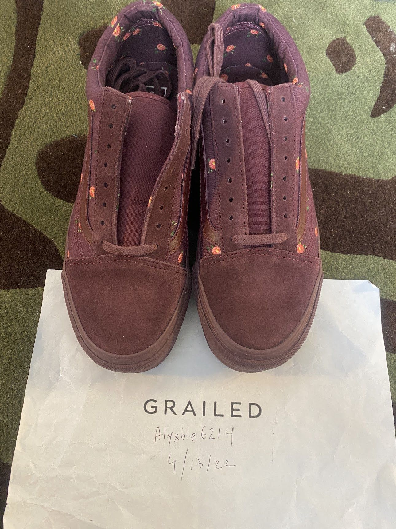 Jun Takahashi VAULT X UNDERCOVER OG OLD SKOOL LX FLORAL FLOWERS BORDEAUX Size US 9 / EU 42 - 9 Thumbnail