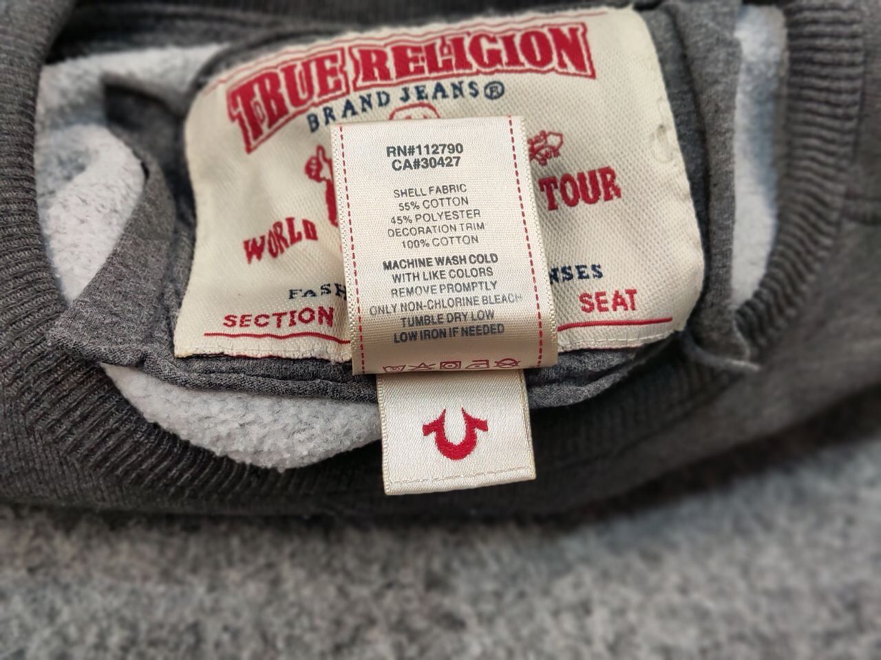 True Religion Vintage True Religion Logo Crewneck Blank Gray Sweatshirt Size US S / EU 44-46 / 1 - 18 Thumbnail