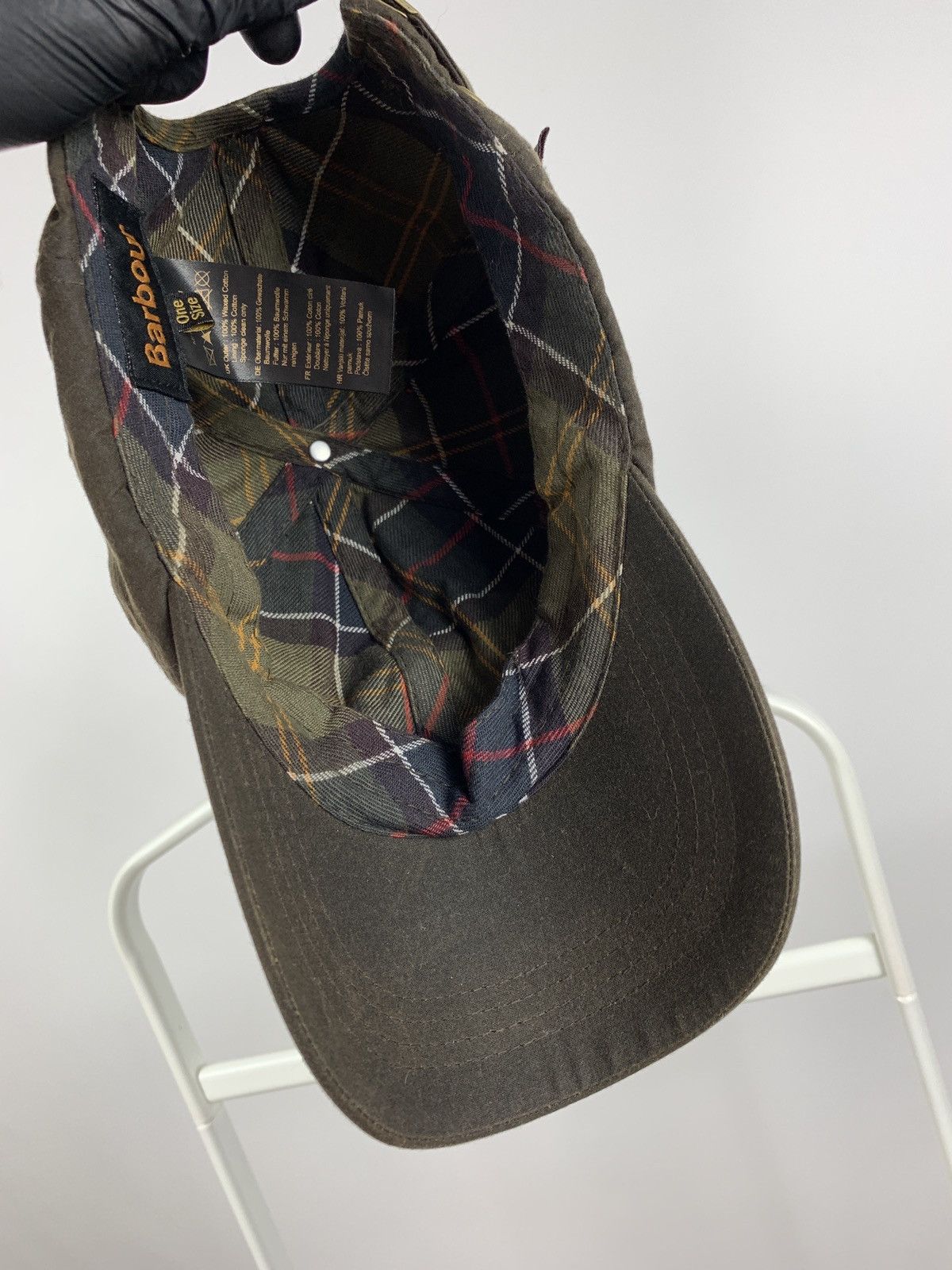 Barbour Barbour Waxed Cotton Olive Khaki Cap Size ONE SIZE - 14 Thumbnail