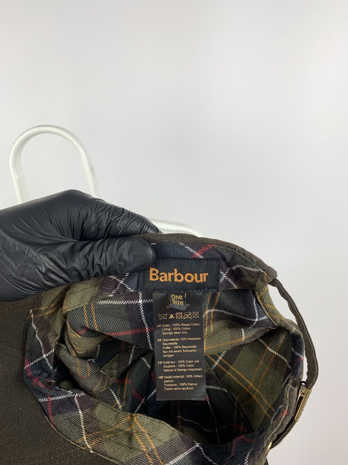 Barbour Barbour Waxed Cotton Olive Khaki Cap Size ONE SIZE - 15 Thumbnail