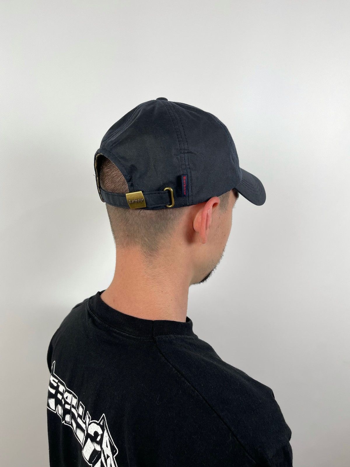 Barbour Barbour Waxed Cotton Navy Blue Cap Size ONE SIZE - 2 Thumbnail
