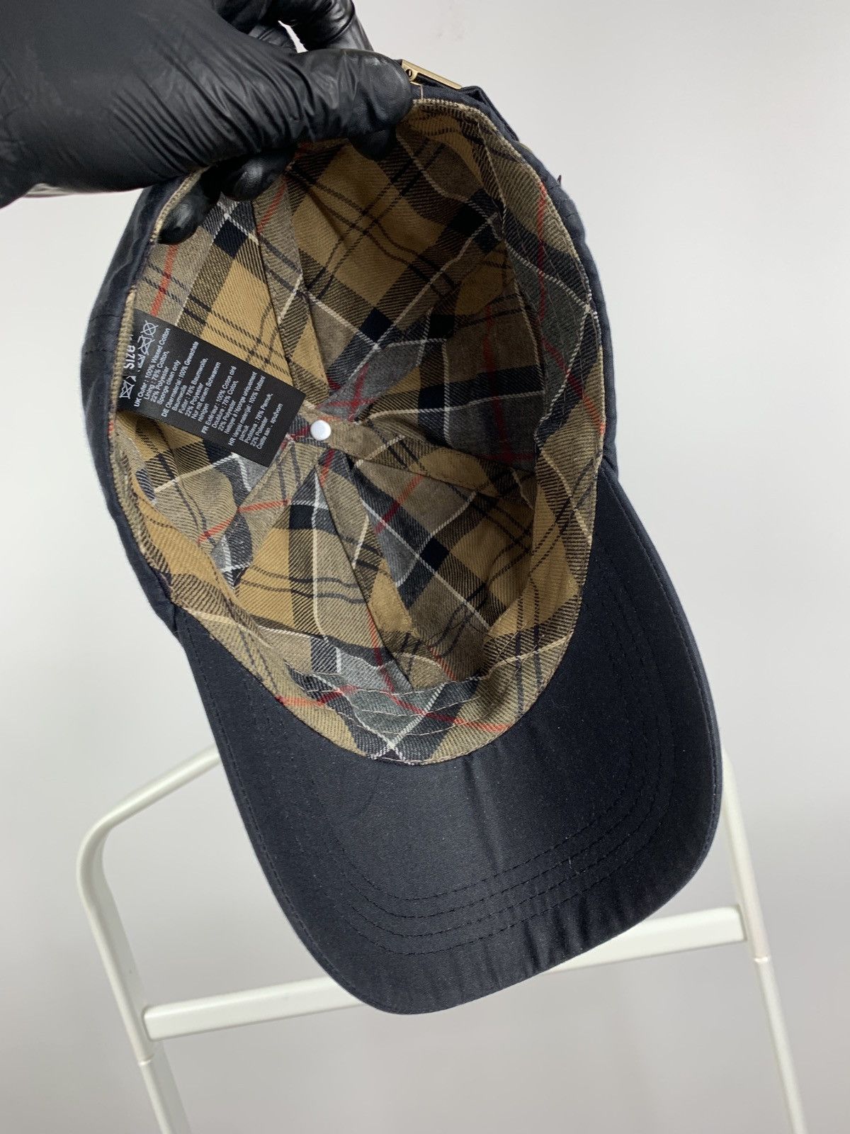 Barbour Barbour Waxed Cotton Navy Blue Cap Size ONE SIZE - 16 Thumbnail