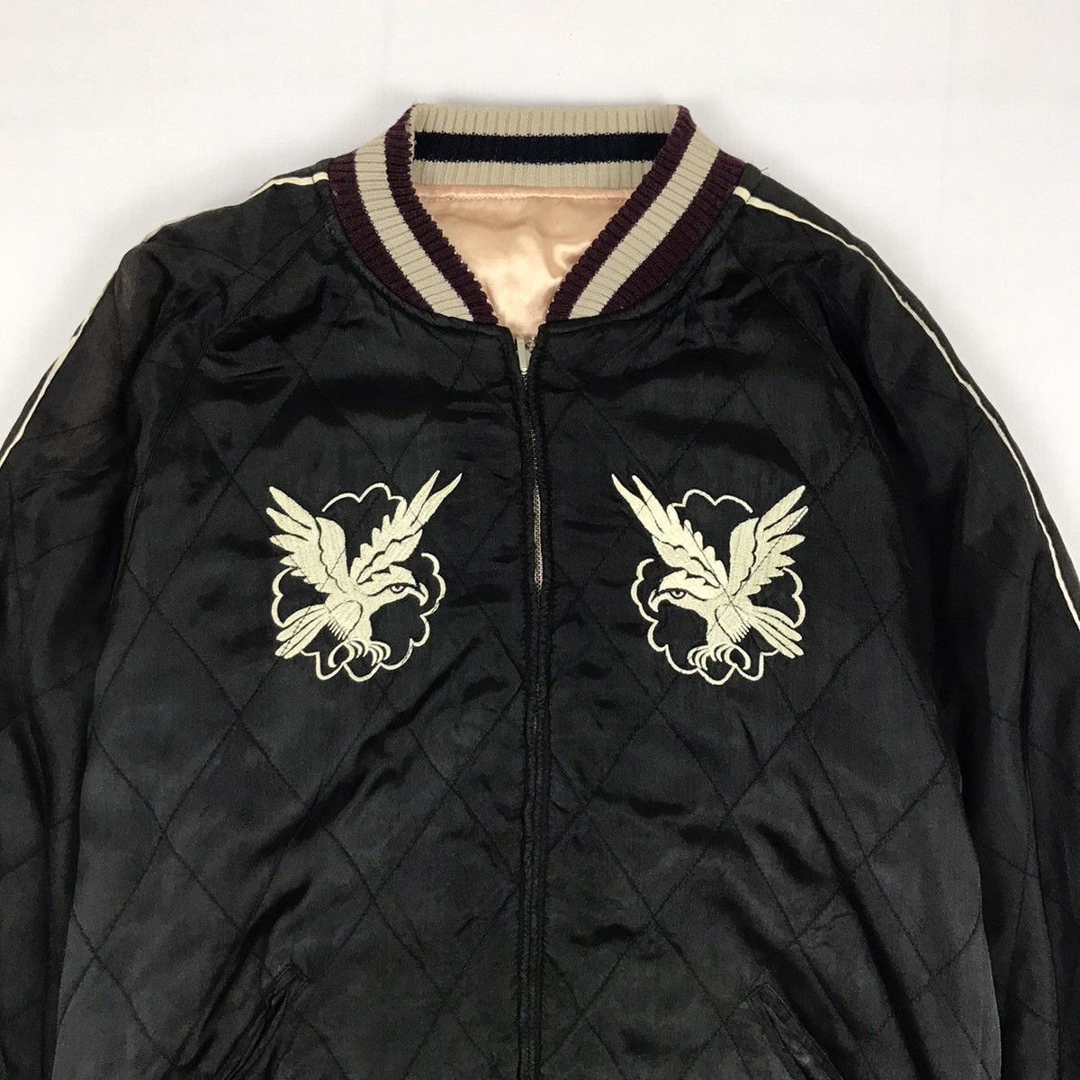 Vintage Vintage Japanese Souvenir Sukajan Rayon Reversible Jacket Size US L / EU 52-54 / 3 - 6 Thumbnail