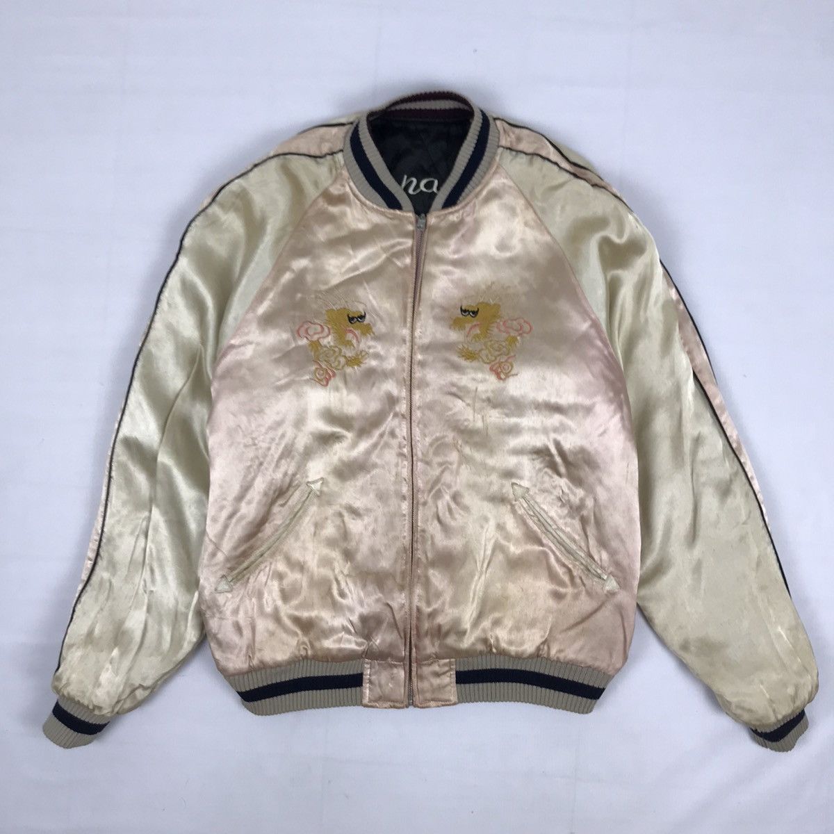 Vintage Vintage Japanese Souvenir Sukajan Rayon Reversible Jacket Size US L / EU 52-54 / 3 - 3 Thumbnail