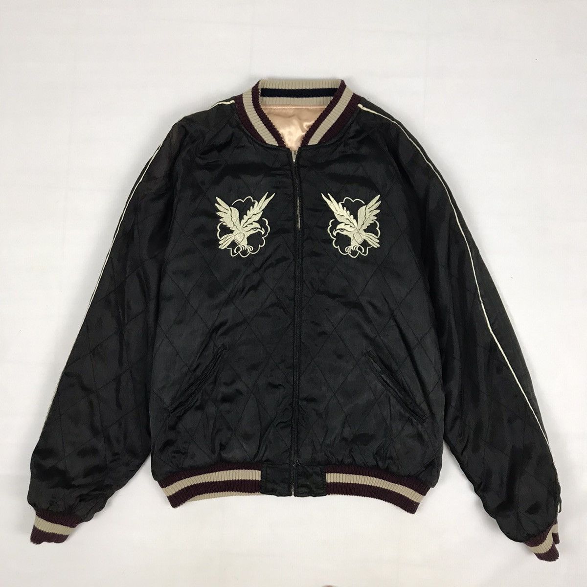 Vintage Vintage Japanese Souvenir Sukajan Rayon Reversible Jacket Size US L / EU 52-54 / 3 - 5 Thumbnail