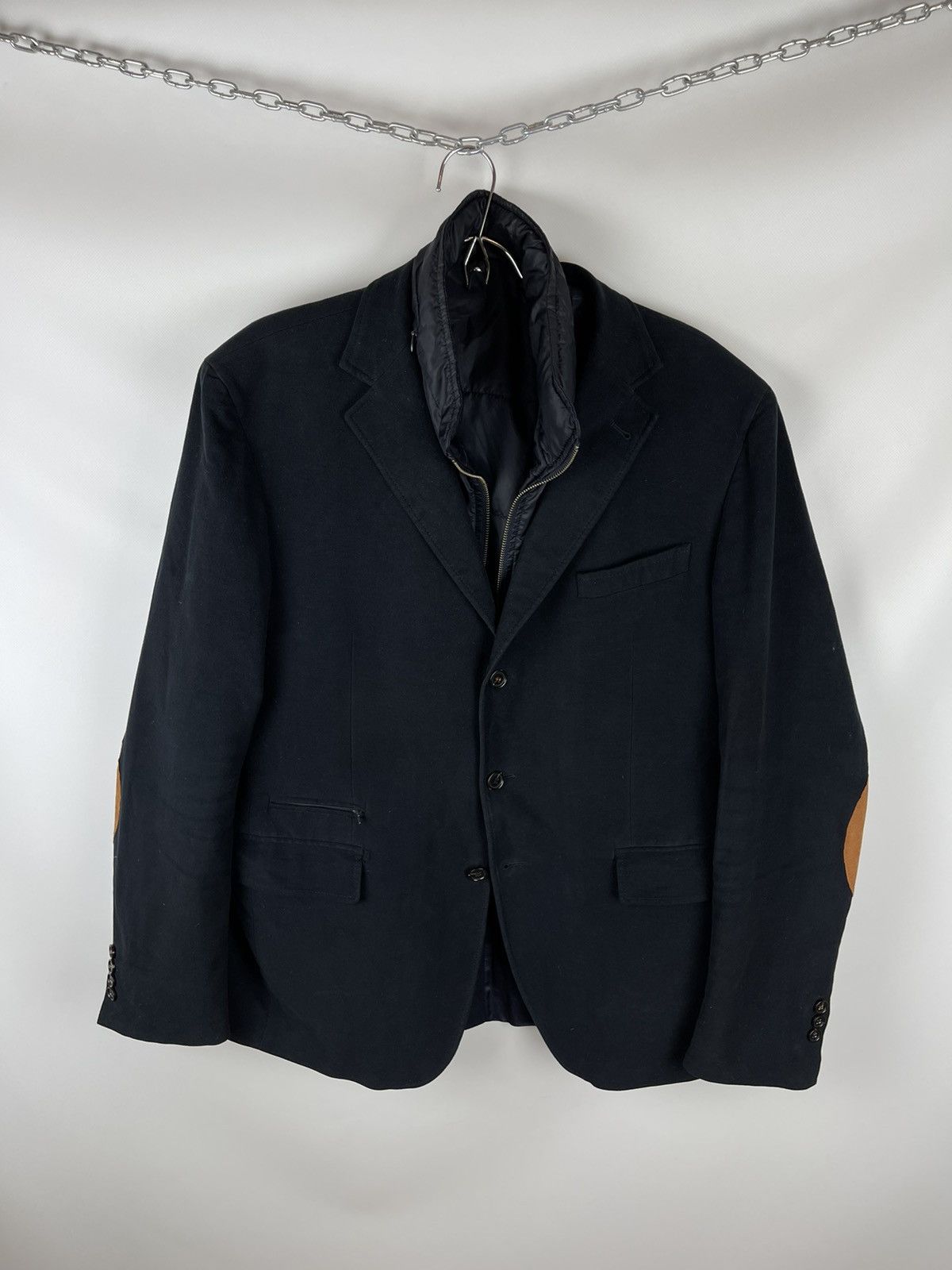 Paoloni Paoloni black blazer jacket with vest lining Size 46R - 1 Thumbnail
