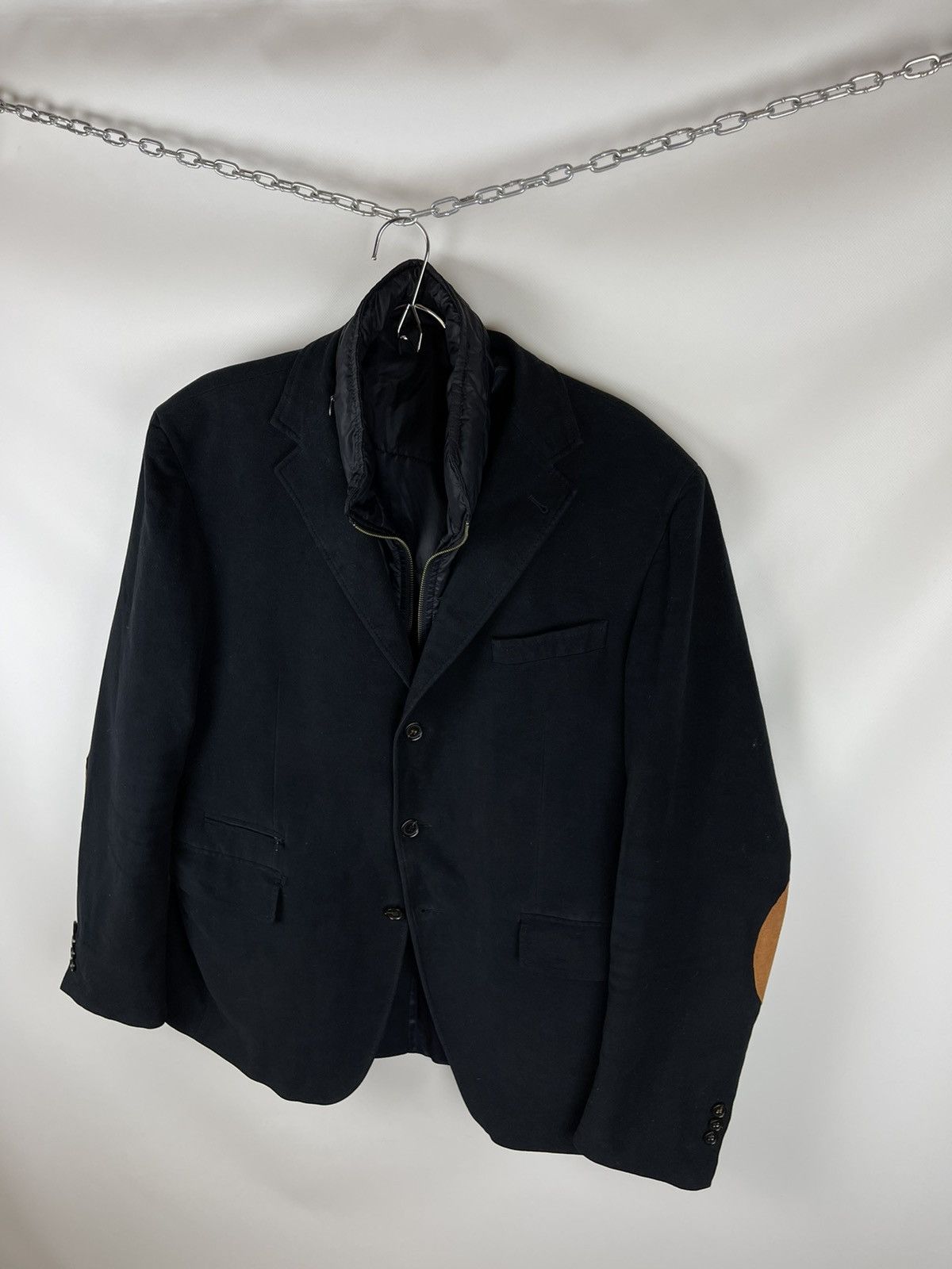 Paoloni Paoloni black blazer jacket with vest lining Size 46R - 10 Thumbnail