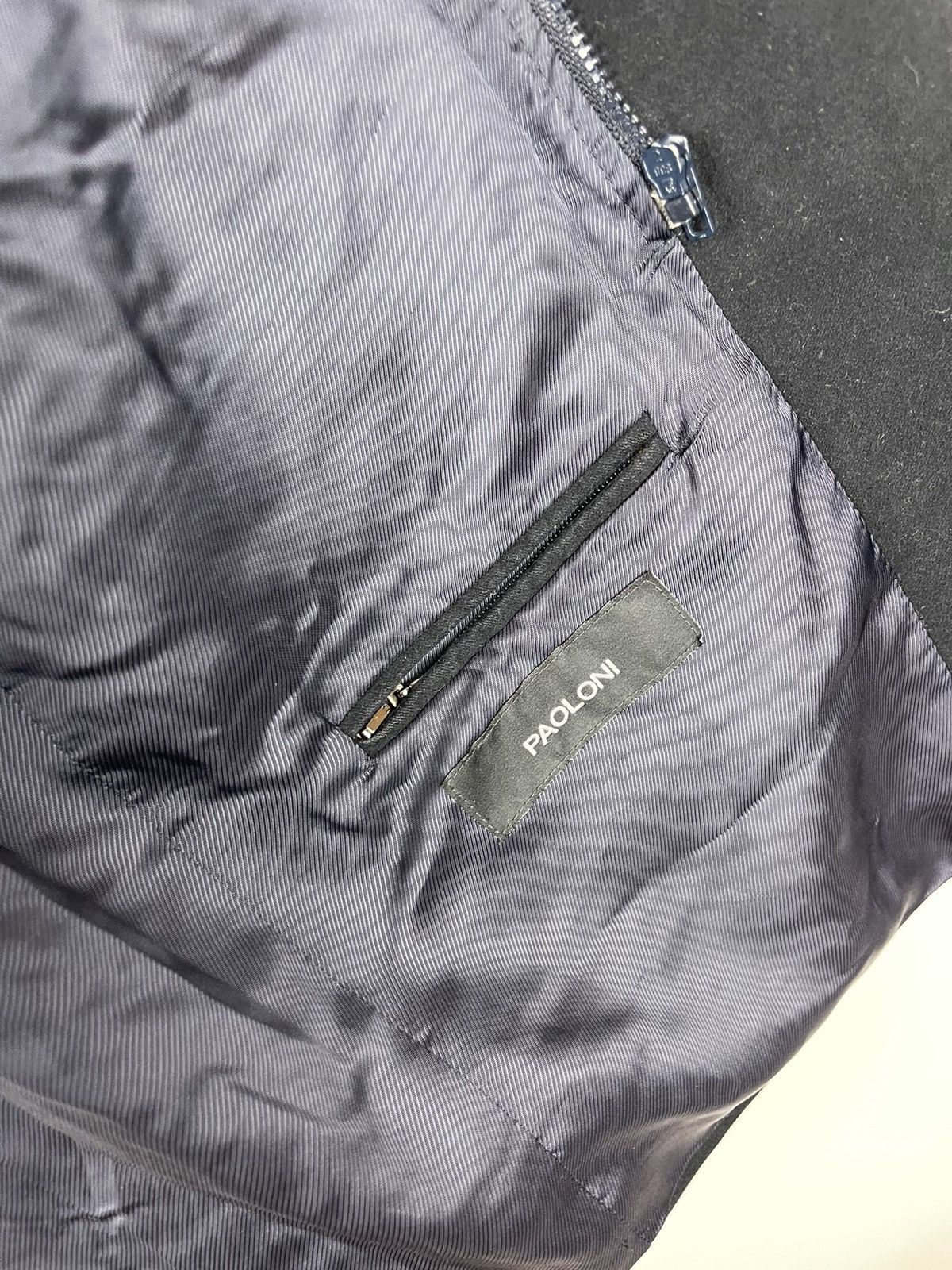 Paoloni Paoloni black blazer jacket with vest lining Size 46R - 17 Thumbnail
