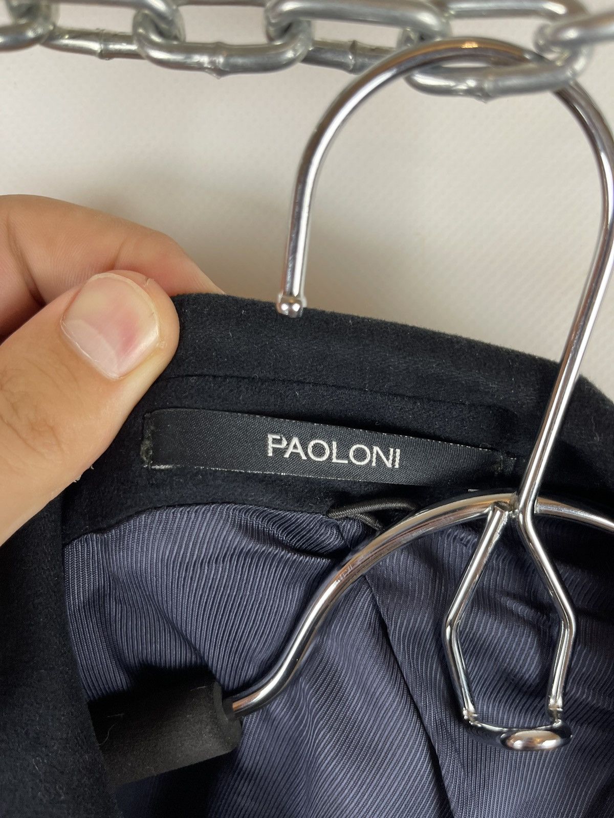 Paoloni Paoloni black blazer jacket with vest lining Size 46R - 16 Thumbnail