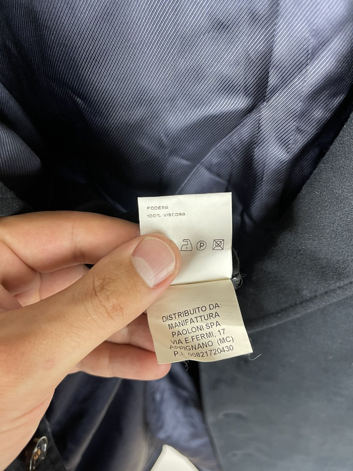 Paoloni Paoloni black blazer jacket with vest lining Size 46R - 19 Thumbnail