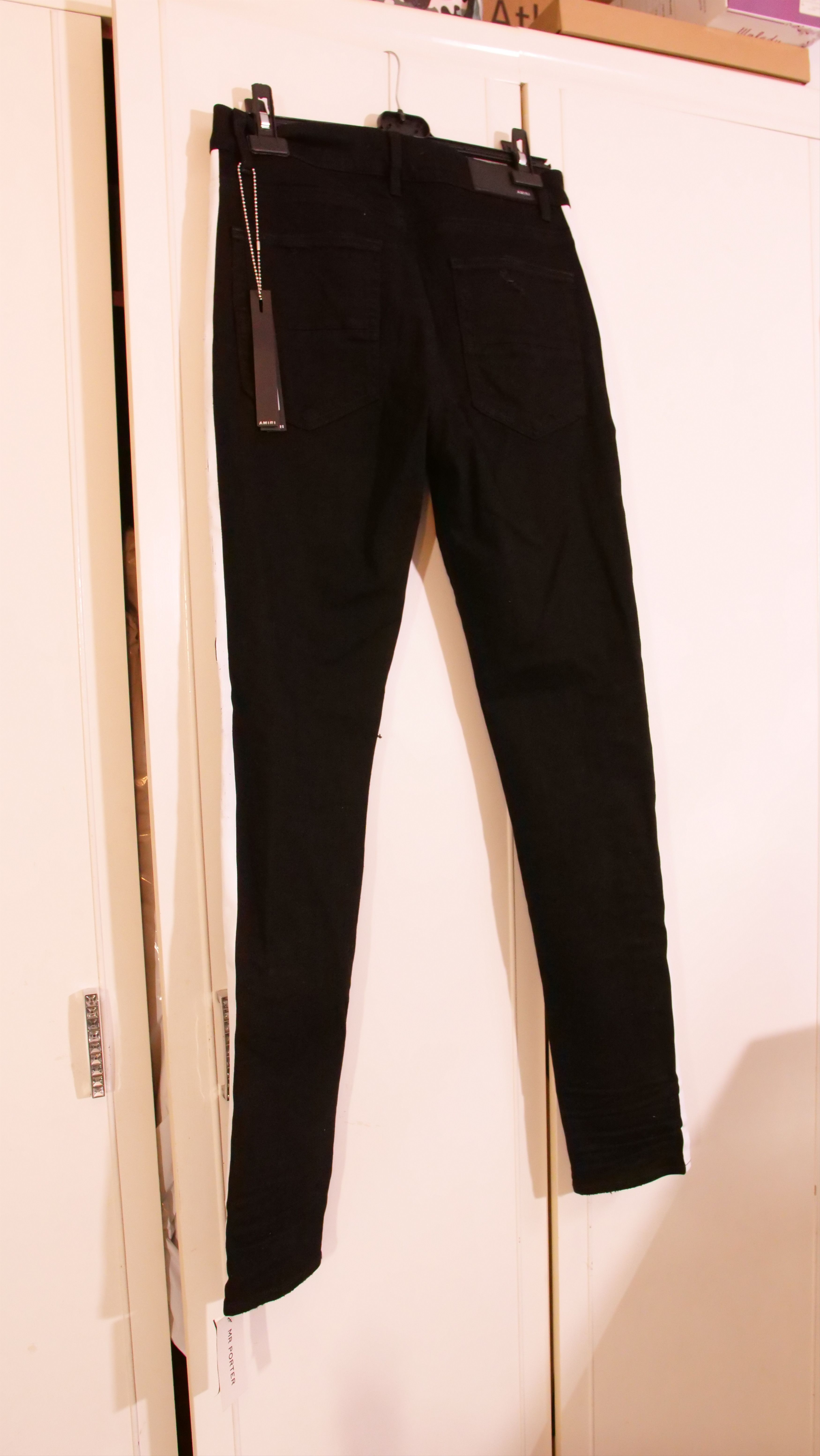 Amiri Amiri Broken Track Jeans SS18 (Waist 34) Black & White Size US 34 / EU 50 - 3 Thumbnail