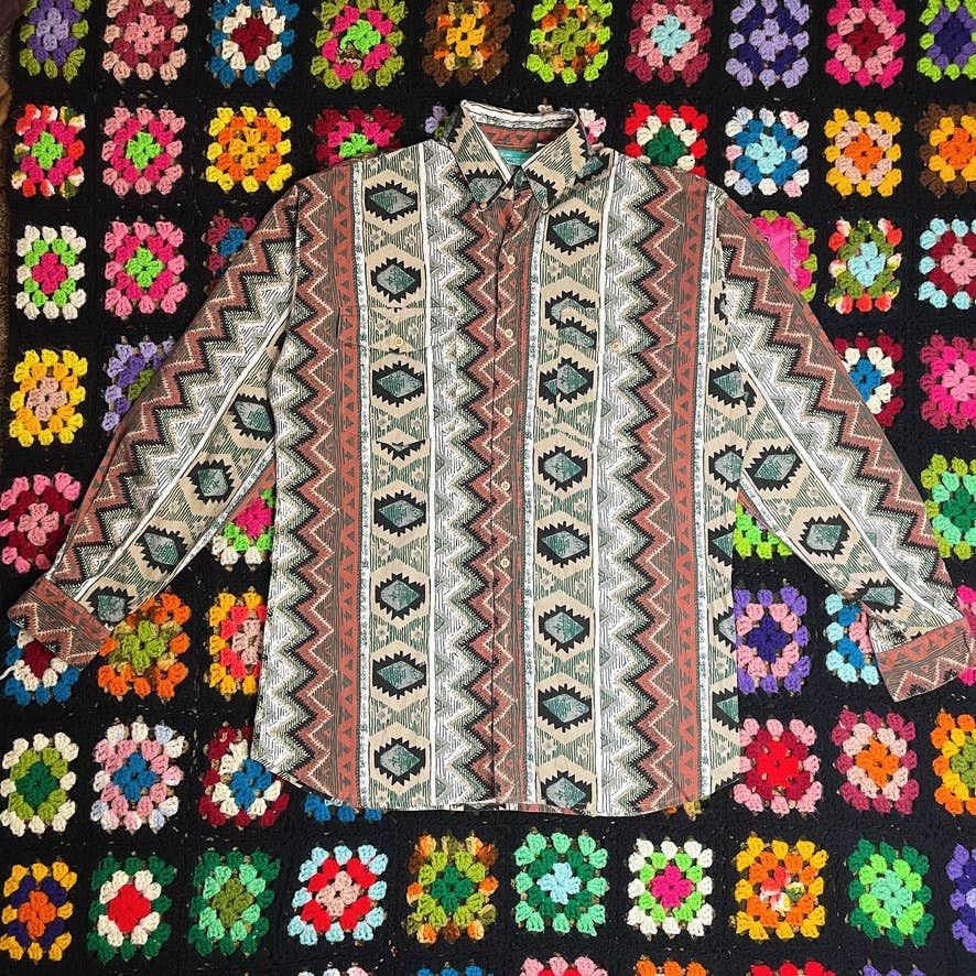 Wrangler Vintage Western Signatures By Eds West Button Down Shirt | Grailed