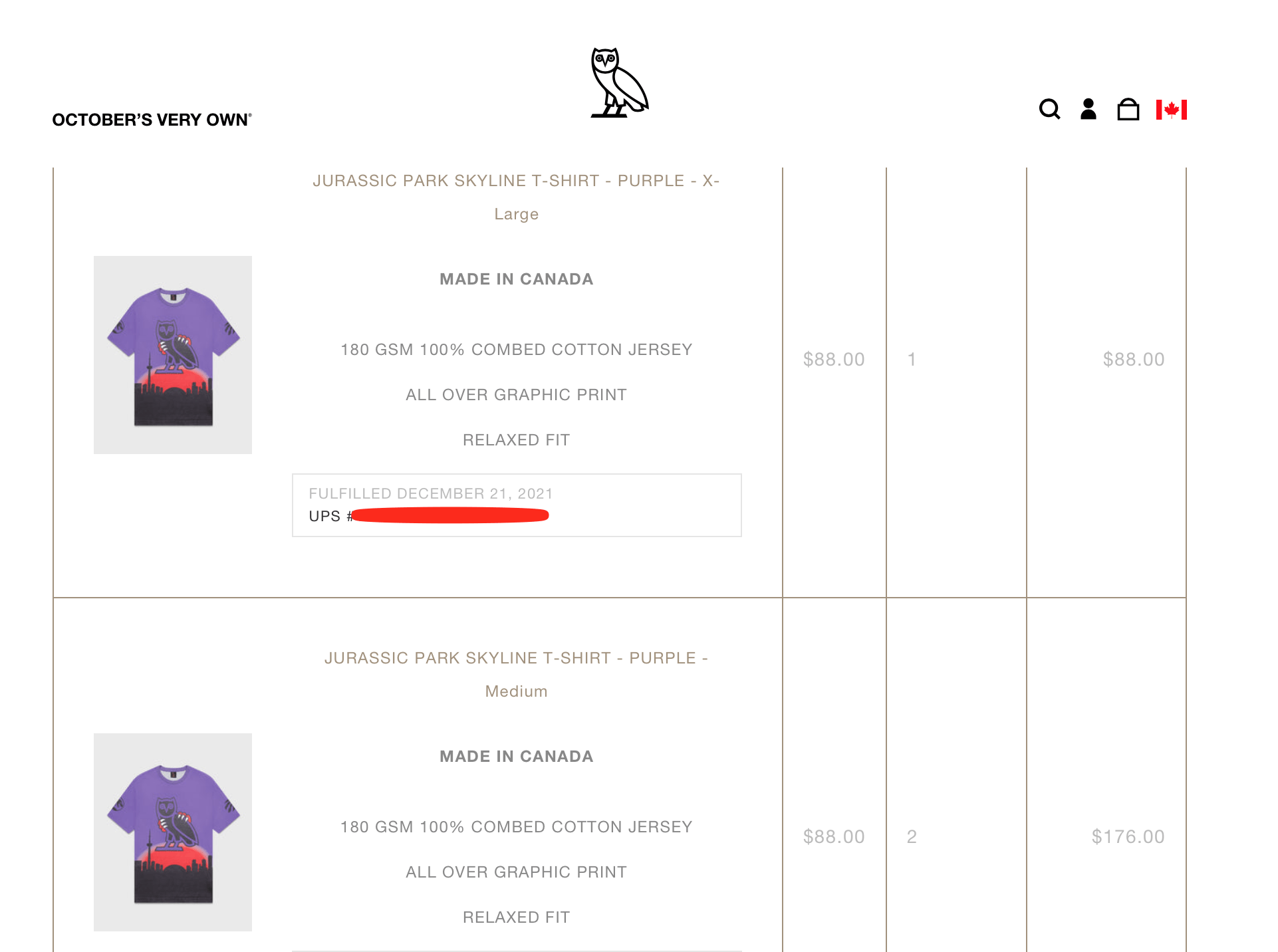 NBA 🦖🦉OVO X NBA X JURASSIC PARK SKYLINE OG OWL T-SHIRT TEE Size US L / EU 52-54 / 3 - 7 Thumbnail