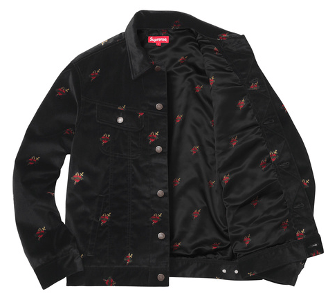 Supreme Velvet Trucker Jacket Grailed