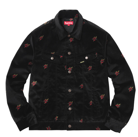 Supreme Velvet Trucker Jacket | Grailed