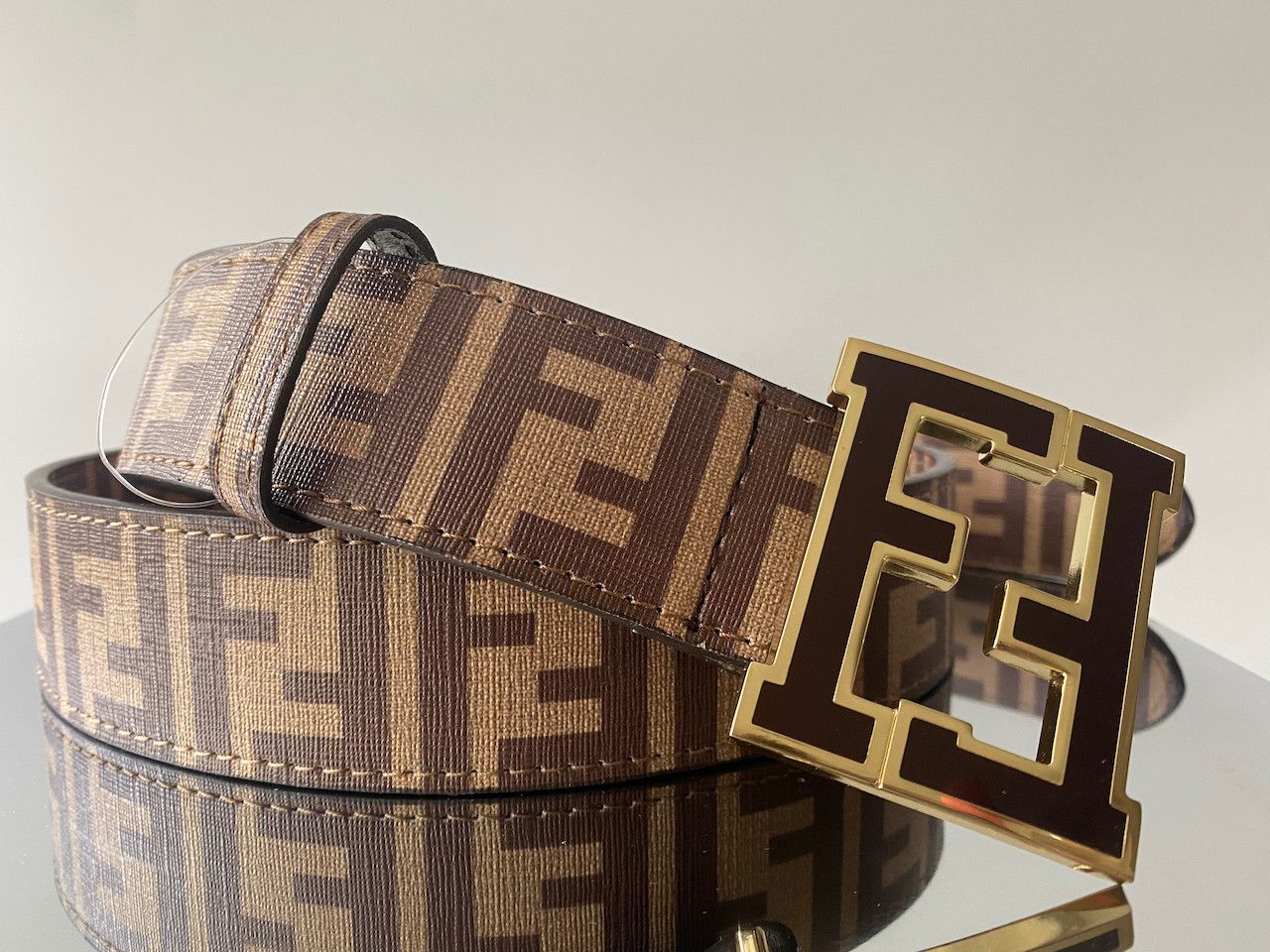 Fendi zucca college belt hotsell