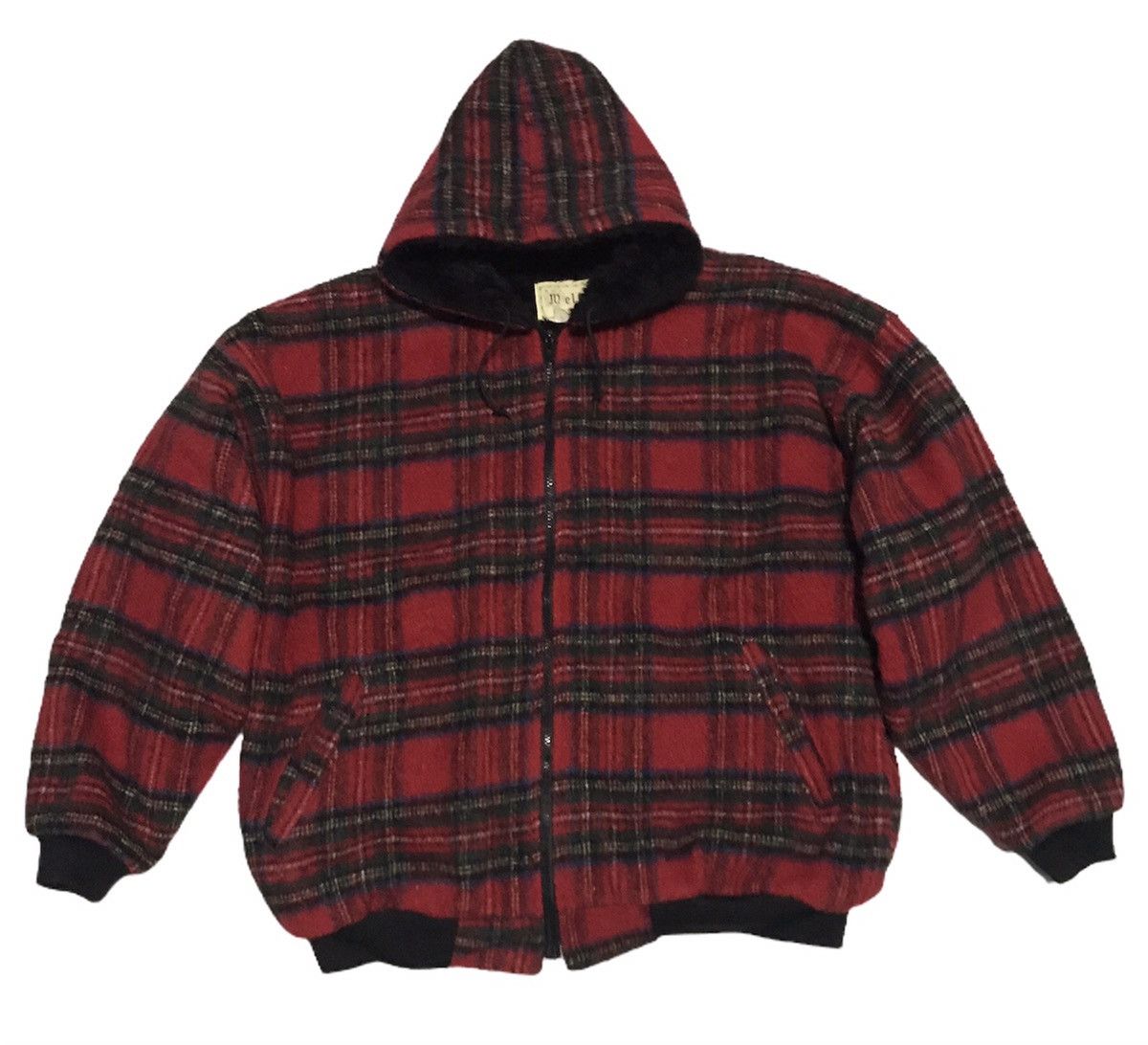 Vintage Outerwear Plaid Tartans Melton Wool Winter Jacket