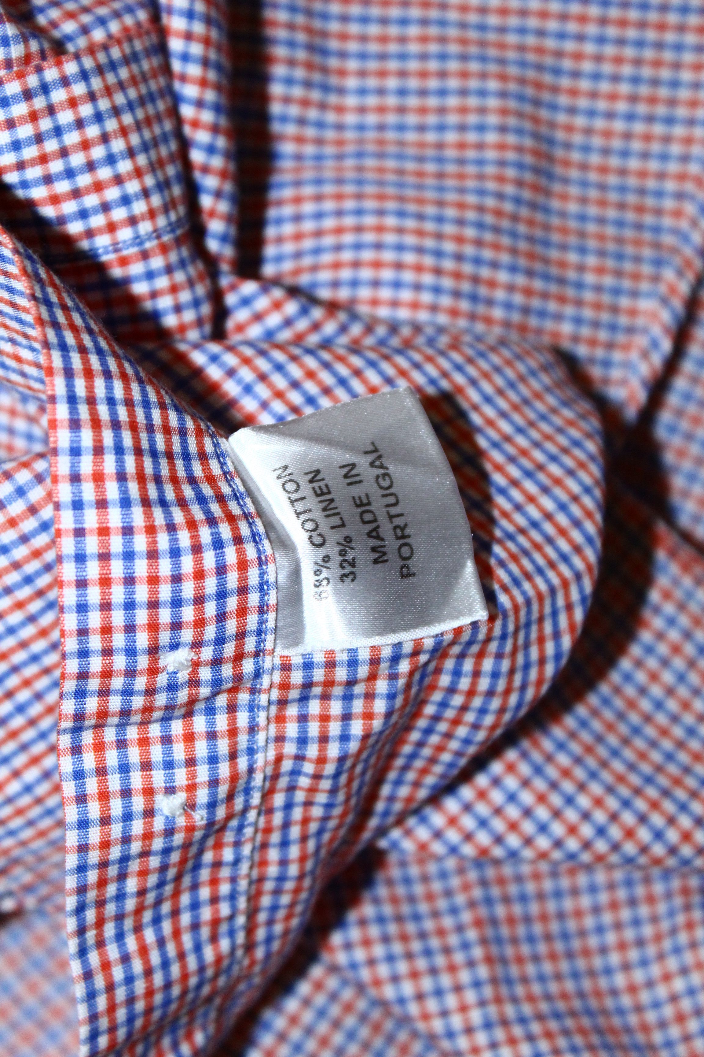 Alfred Dunhill Dunhill Engineered Fit Checkered Linen Blend Casual Shirt Size US L / EU 52-54 / 3 - 9 Thumbnail