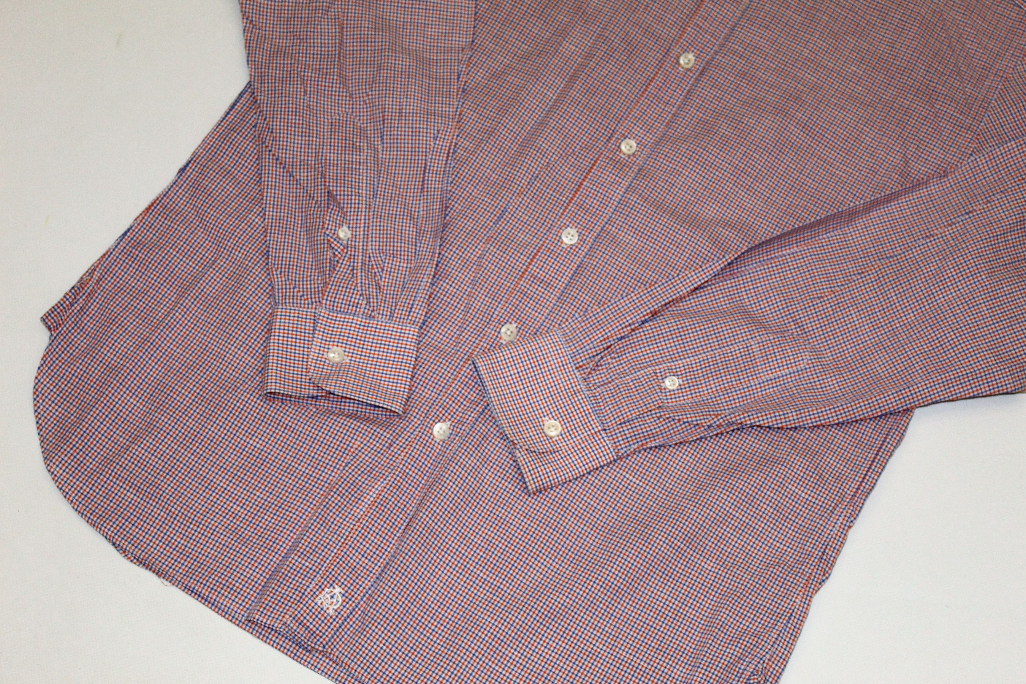 Alfred Dunhill Dunhill Engineered Fit Checkered Linen Blend Casual Shirt Size US L / EU 52-54 / 3 - 5 Thumbnail