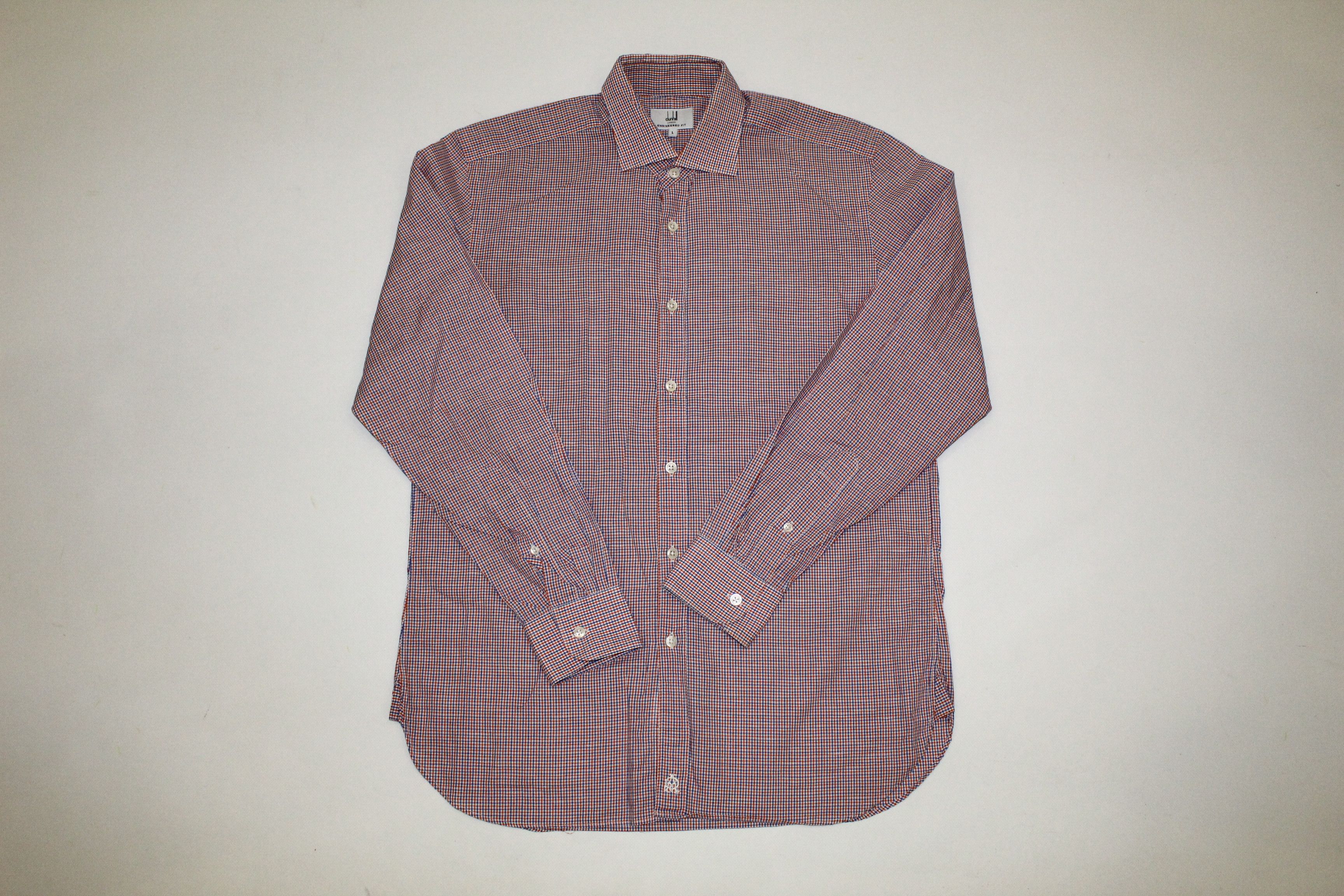Alfred Dunhill Dunhill Engineered Fit Checkered Linen Blend Casual Shirt Size US L / EU 52-54 / 3 - 2 Thumbnail