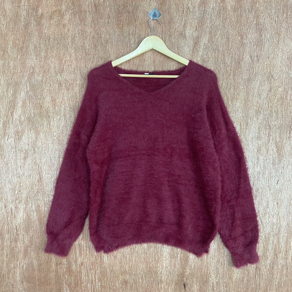 image of Homespun Knitwear Red Mohair Shag Shaggy Knitwear, Men's (Size Large)