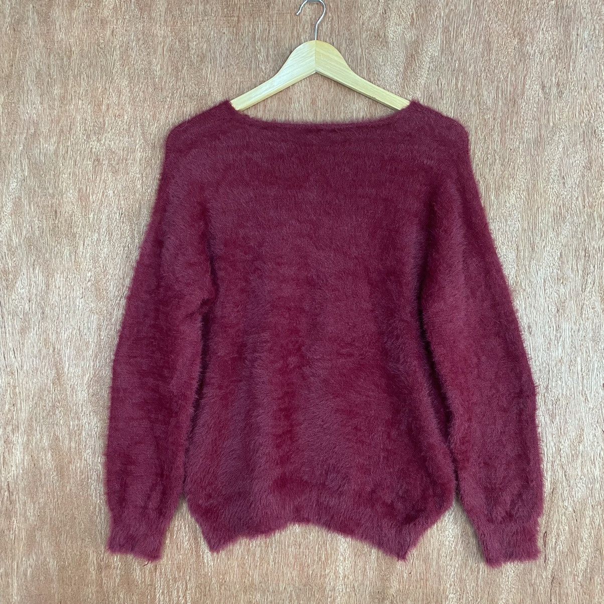 Homespun Knitwear Japanese Brand Red Mohair Shag Shaggy Knitwear Size US L / EU 52-54 / 3 - 13 Thumbnail
