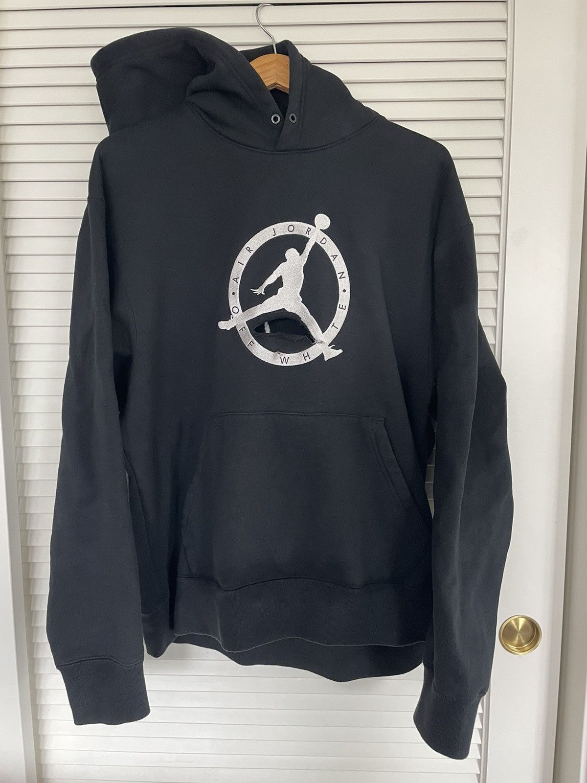 Jordan Brand Off White SAMPLE Jordan x Off White Black Green Hoodie XL DM0059010 Grailed