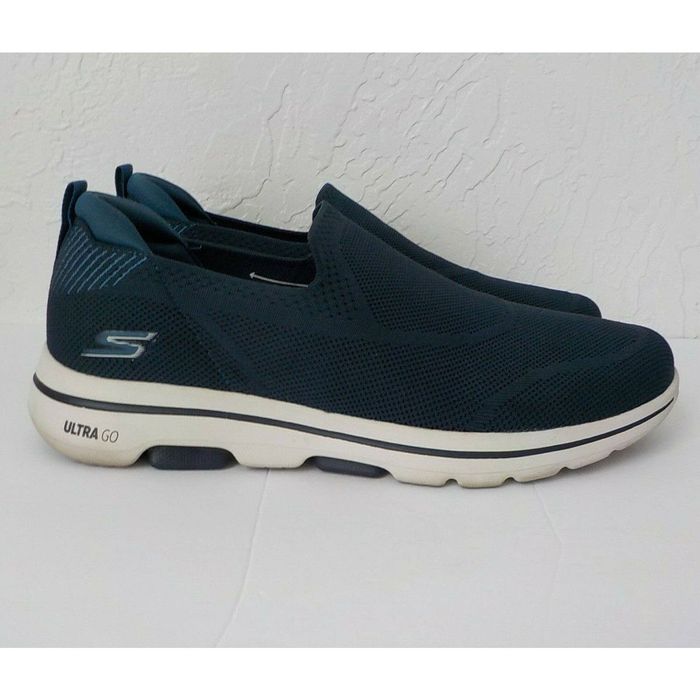 Skechers Skechers Ultra GO 12M Walk Shoe GOGA MAT Blue Textile SlipOn ...