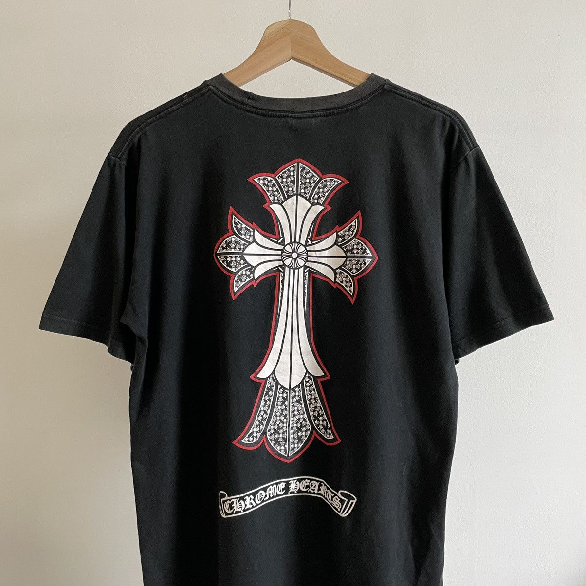 Vintage 90s Chrome Hearts Tattoo Big Logo Tee.