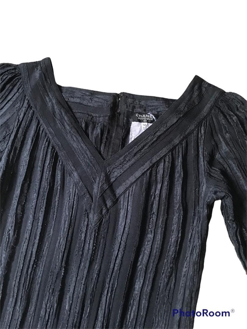Chanel Vintage80s Chanel Silk Dress Size XS / US 0-2 / IT 36-38 - 4 Thumbnail