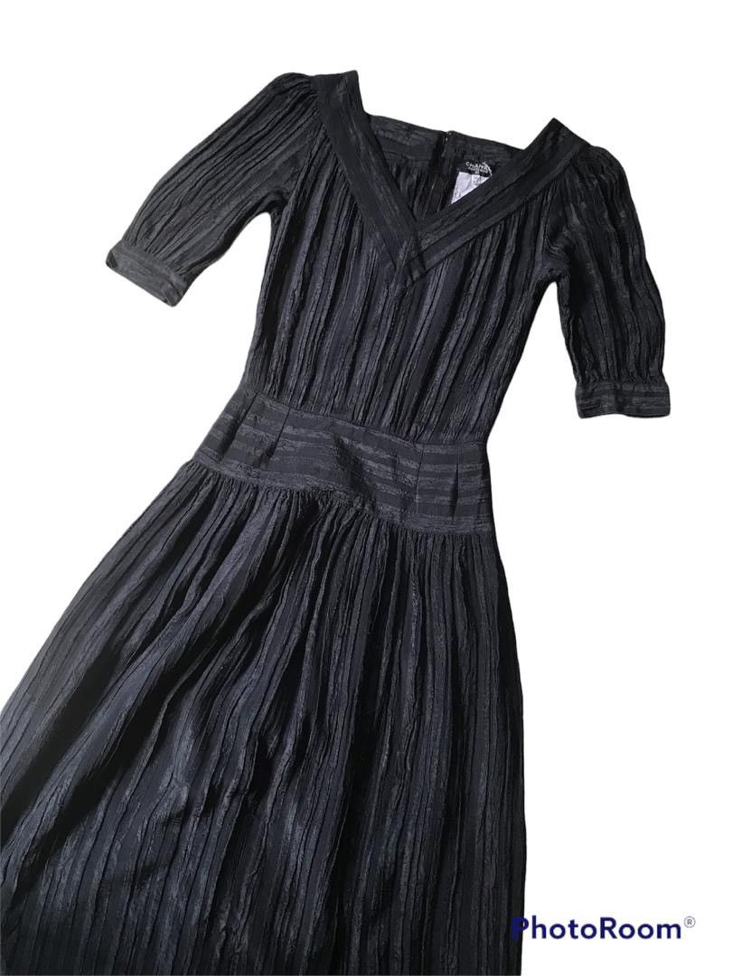 Chanel Vintage80s Chanel Silk Dress Size XS / US 0-2 / IT 36-38 - 3 Thumbnail