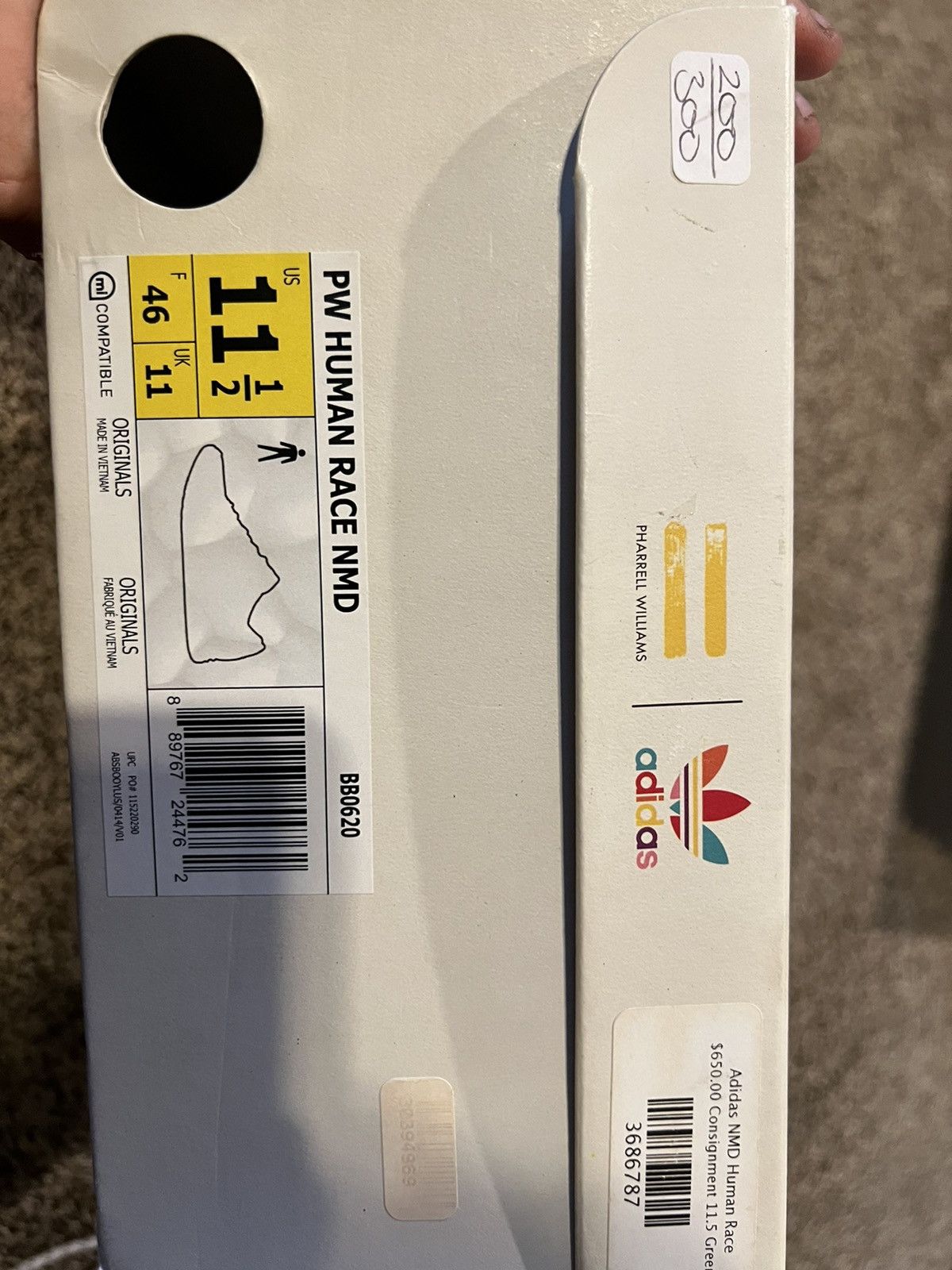 Adidas × Pharrell Pharrell x NMD Human Race Green 2016 Size US 11.5 / EU 44-45 - 2 Thumbnail