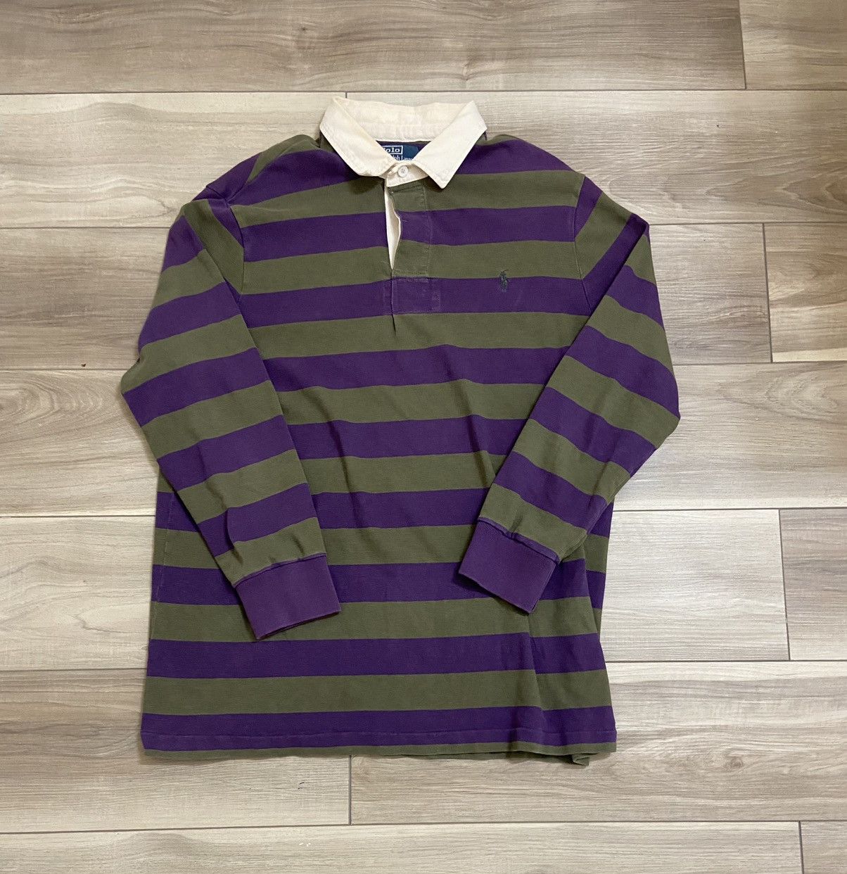 Polo Ralph Lauren × Vintage Vintage 90s Polo Ralph Lauren Striped Button Up Long Sleeve Size US XL / EU 56 / 4 - 1 Thumbnail
