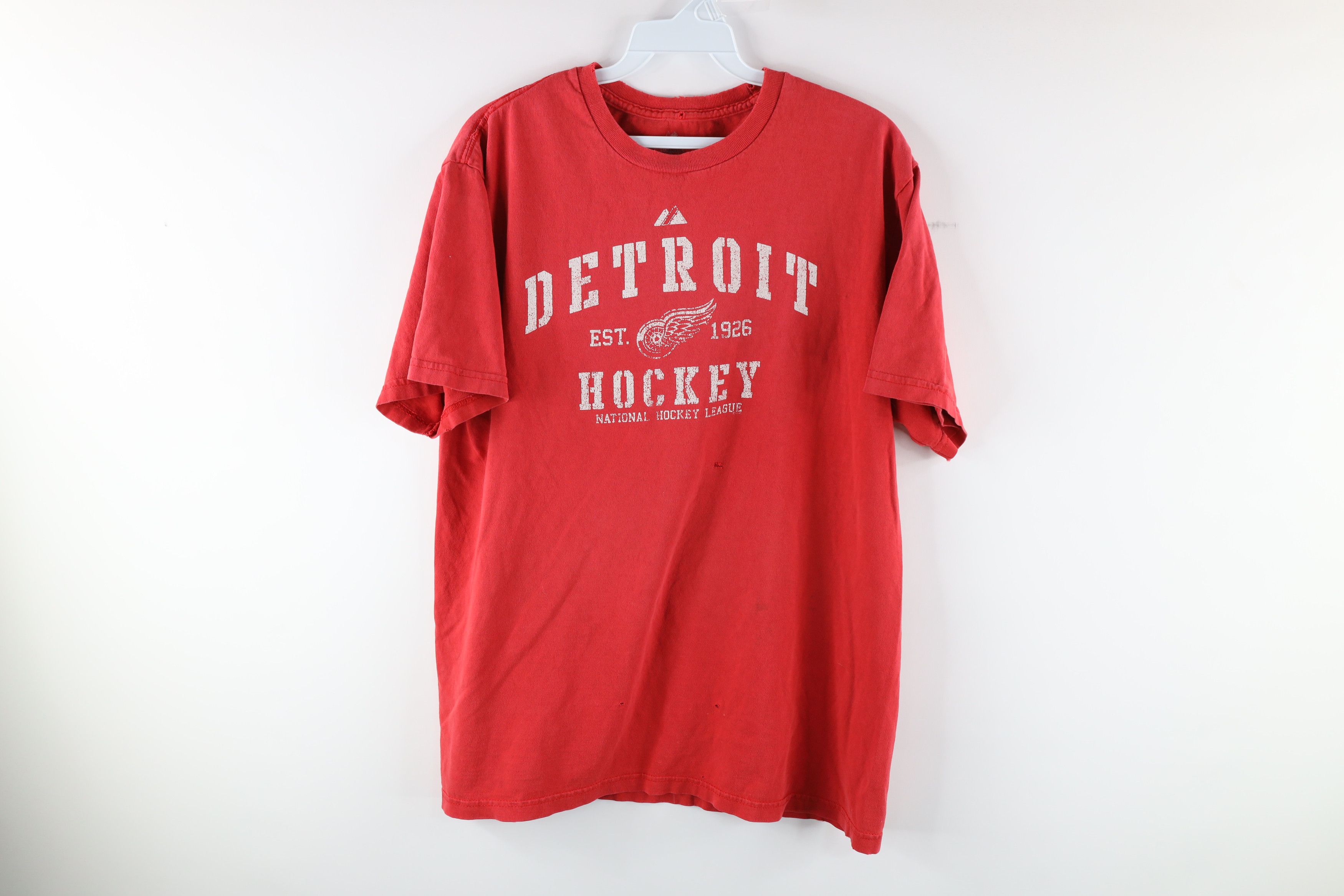 Vintage Vintage Majestic Thrashed Detroit Red Wings Hockey T-Shirt Size US M / EU 48-50 / 2 - 1 Preview