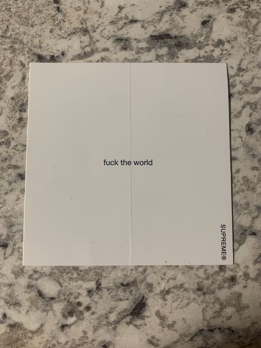 Supreme Supreme Fuck The World Sticker SS18 | Grailed