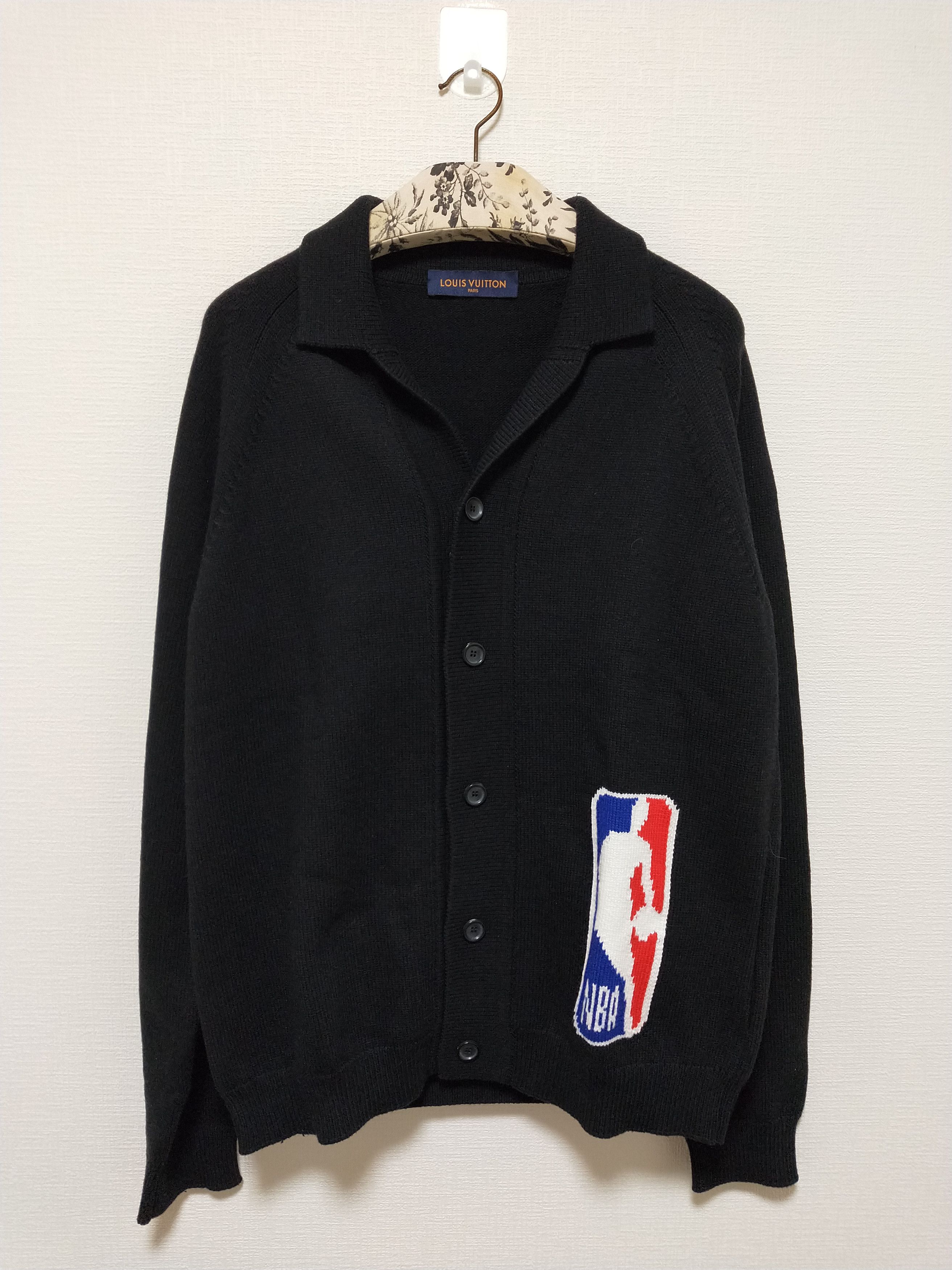 image of Louis Vuitton Nba Knit Jacket in Black, Men's (Size XL)