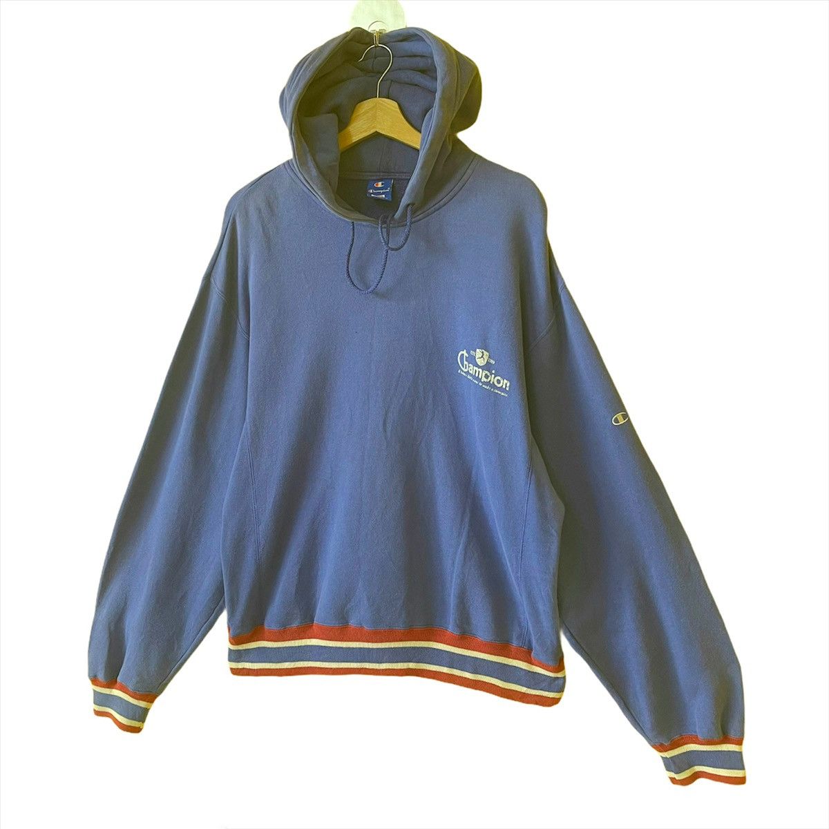 Champion Vintage 90s Champion Small Logo Crewneck Hoodie Size L Size US L / EU 52-54 / 3 - 3 Thumbnail