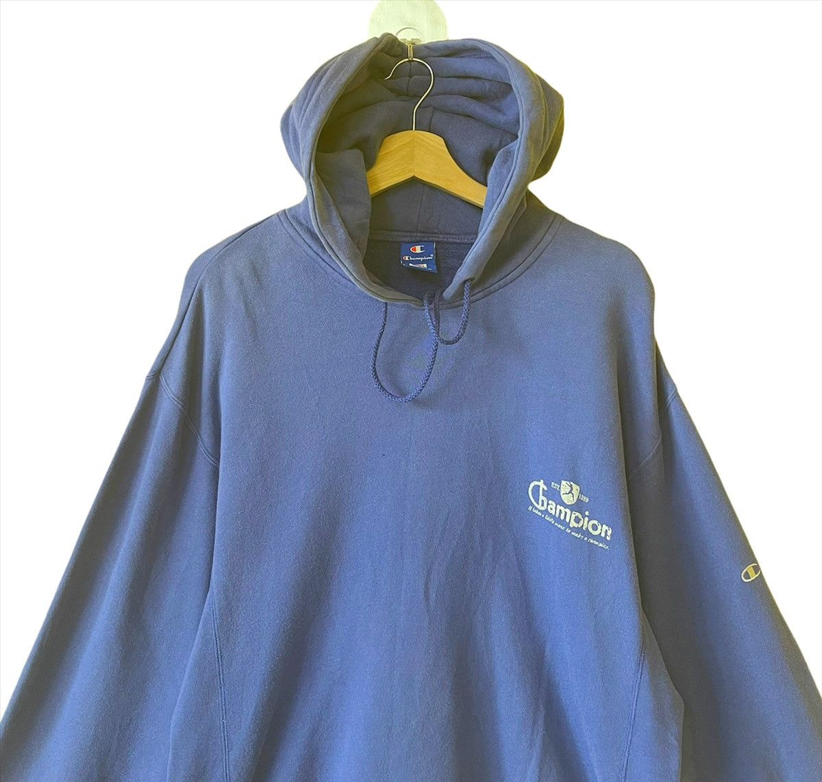 Champion Vintage 90s Champion Small Logo Crewneck Hoodie Size L Size US L / EU 52-54 / 3 - 4 Thumbnail