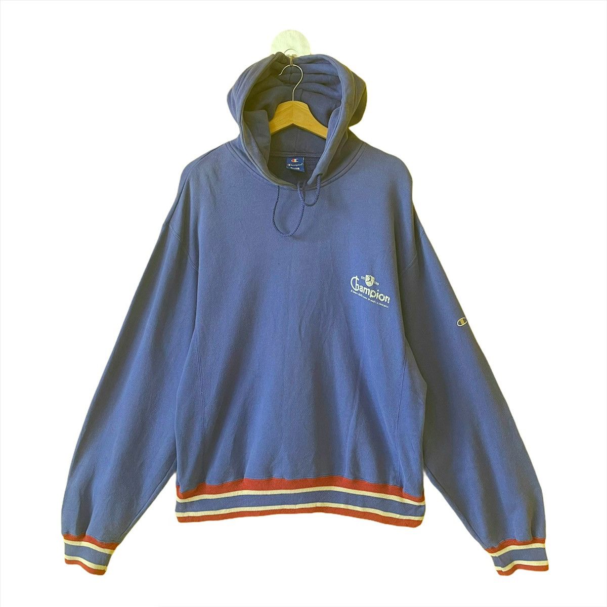 Champion Vintage 90s Champion Small Logo Crewneck Hoodie Size L Size US L / EU 52-54 / 3 - 1 Thumbnail