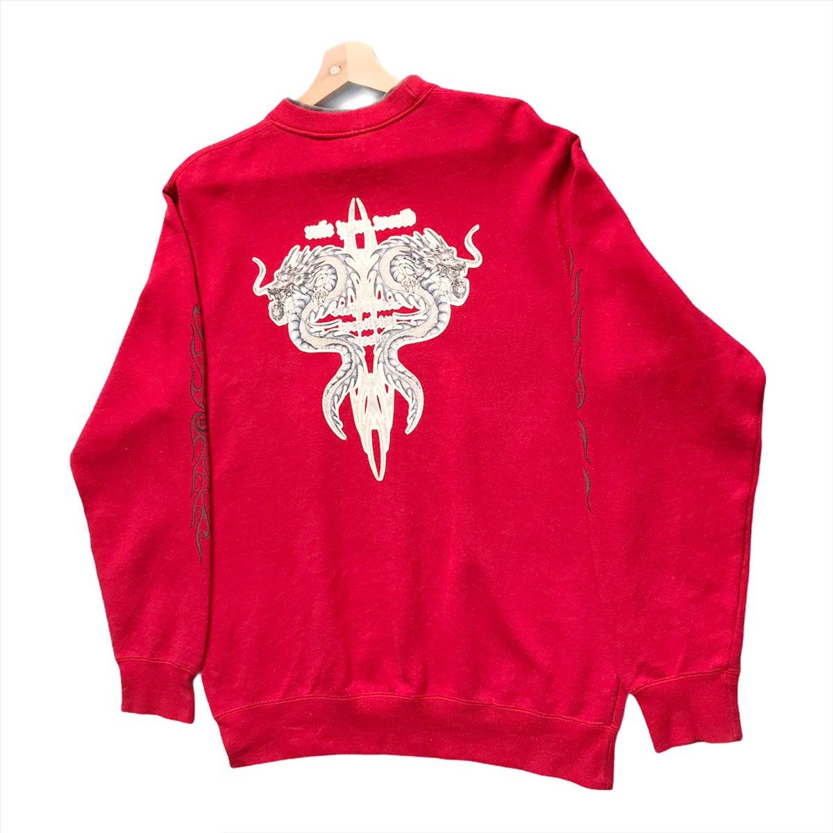 Japanese Brand × Vintage Vintage Dig Deep Tribal Double Heads Crewneck Sweatshirt Size US M / EU 48-50 / 2 - 3 Thumbnail