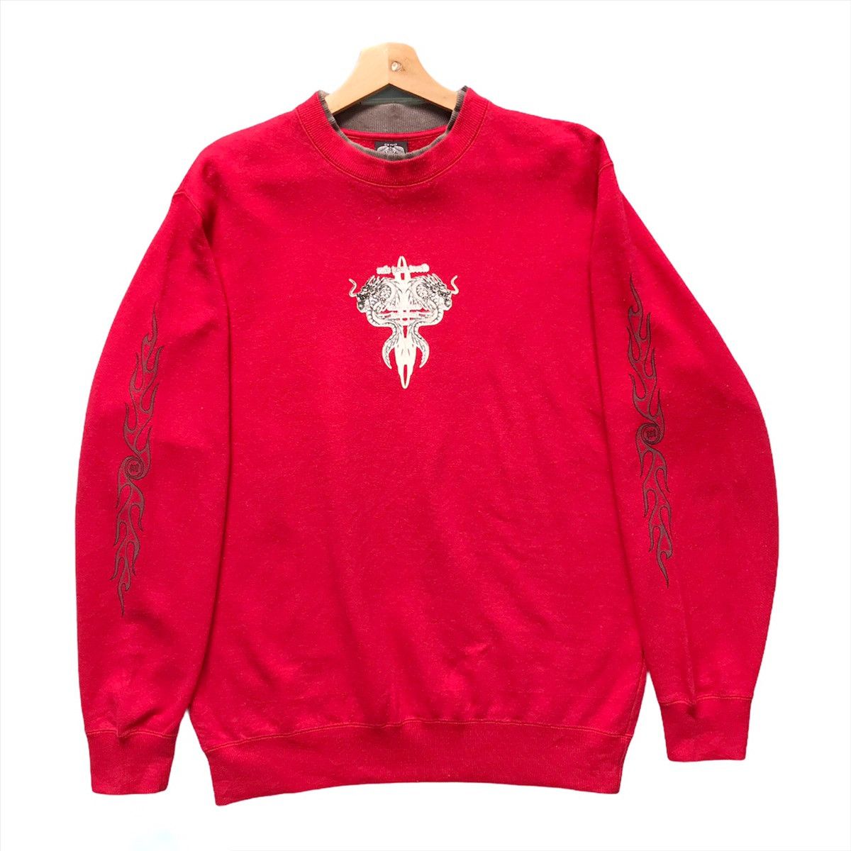 Japanese Brand × Vintage Vintage Dig Deep Tribal Double Heads Crewneck Sweatshirt Size US M / EU 48-50 / 2 - 5 Thumbnail