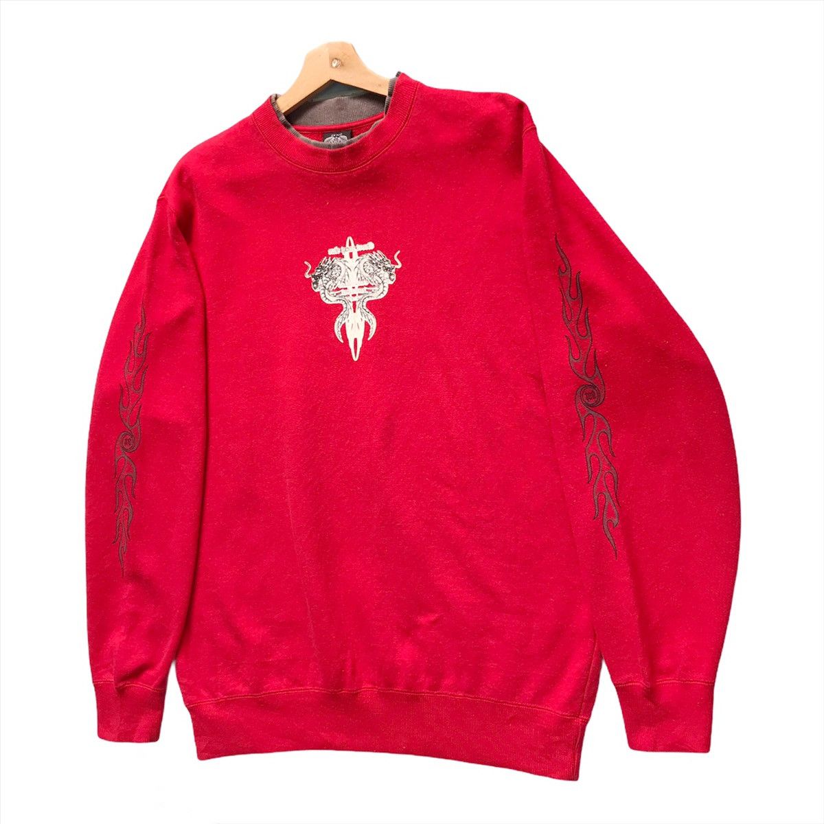 Japanese Brand × Vintage Vintage Dig Deep Tribal Double Heads Crewneck Sweatshirt Size US M / EU 48-50 / 2 - 7 Thumbnail
