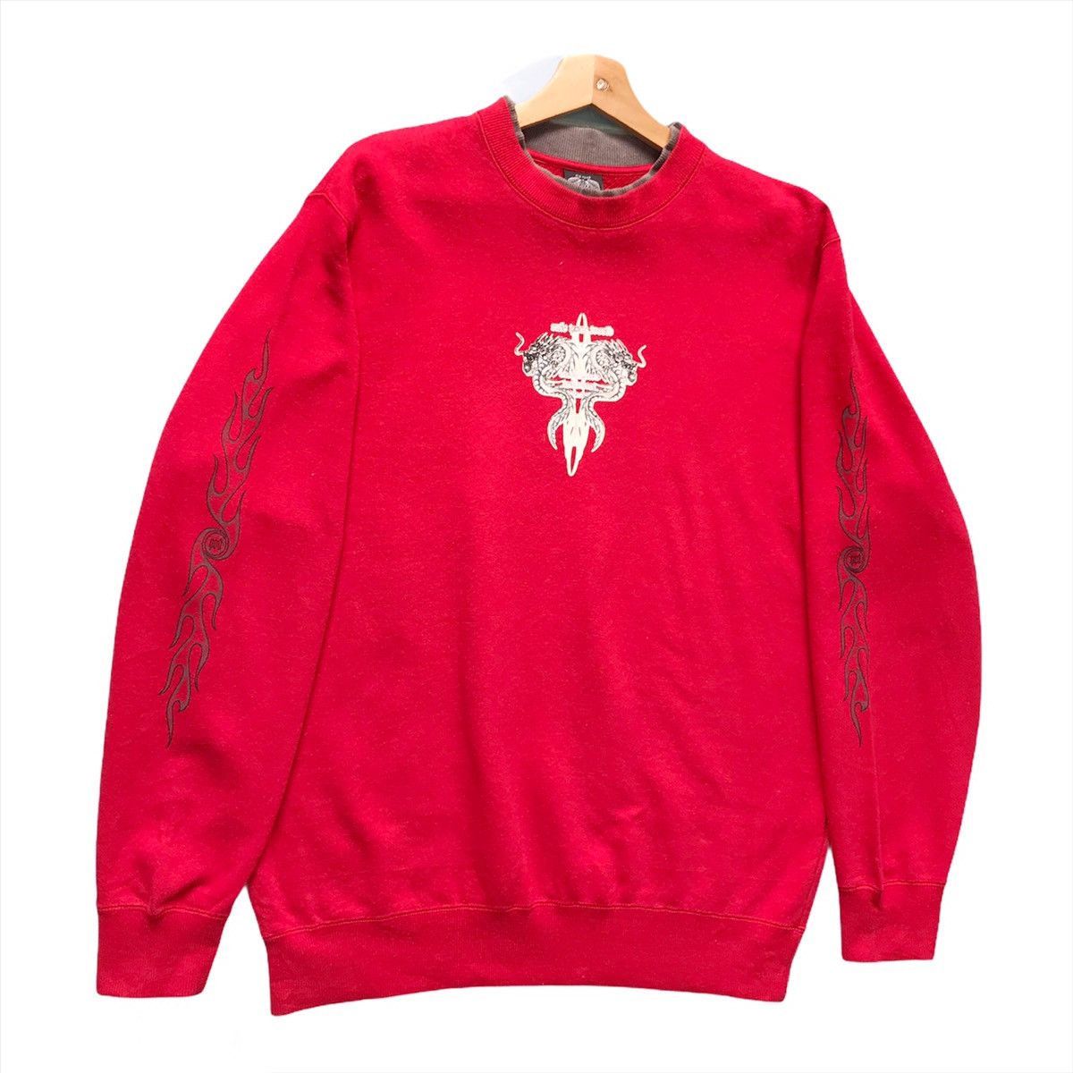 Japanese Brand × Vintage Vintage Dig Deep Tribal Double Heads Crewneck Sweatshirt Size US M / EU 48-50 / 2 - 6 Thumbnail