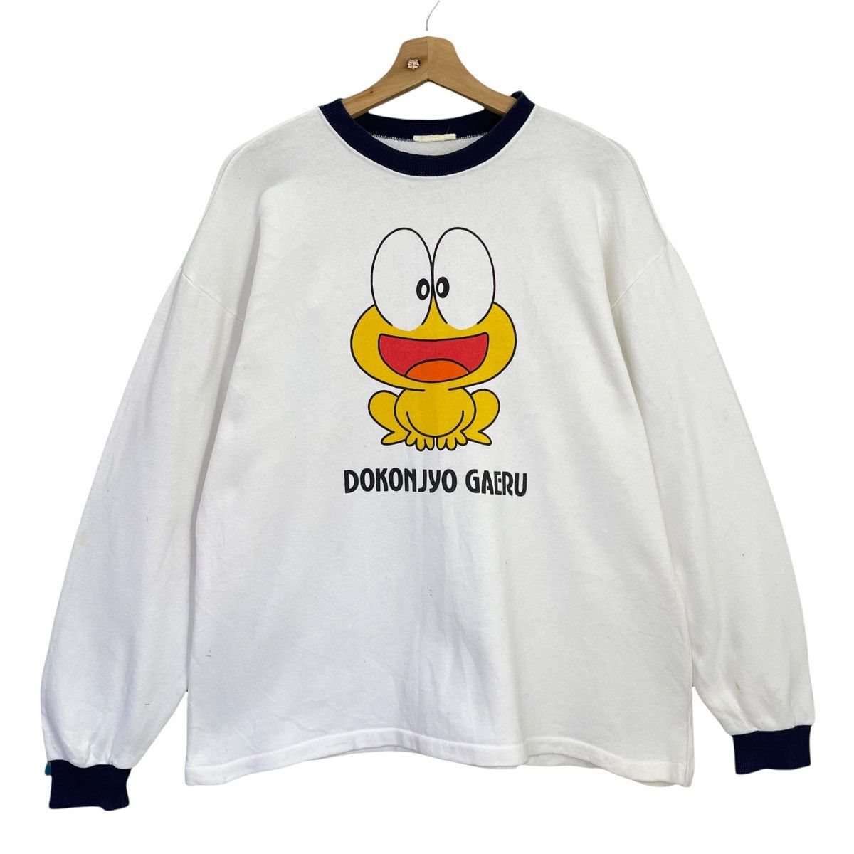 Japanese Brand 90s Dokonjyo Gaeru Big Logo Crewneck Sweatshirt Size M Size US M / EU 48-50 / 2 - 1 Thumbnail