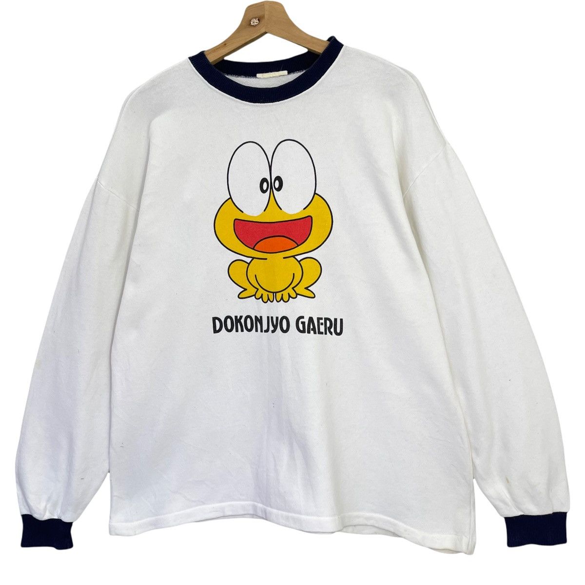 Japanese Brand 90s Dokonjyo Gaeru Big Logo Crewneck Sweatshirt Size M Size US M / EU 48-50 / 2 - 3 Thumbnail